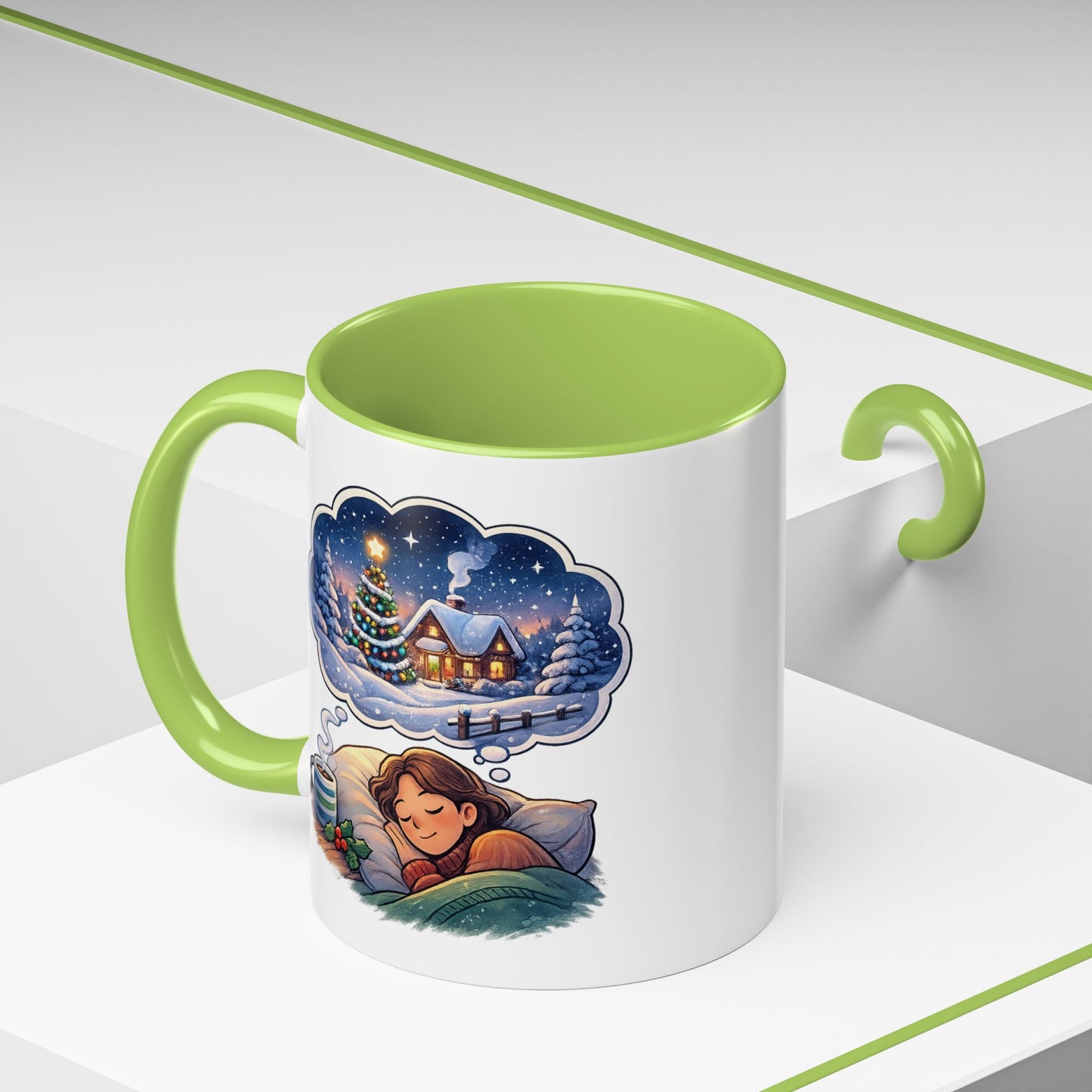 Dreaming of Christmas and Hot Cocoa Accent Coffee Mug (11/15 oz)