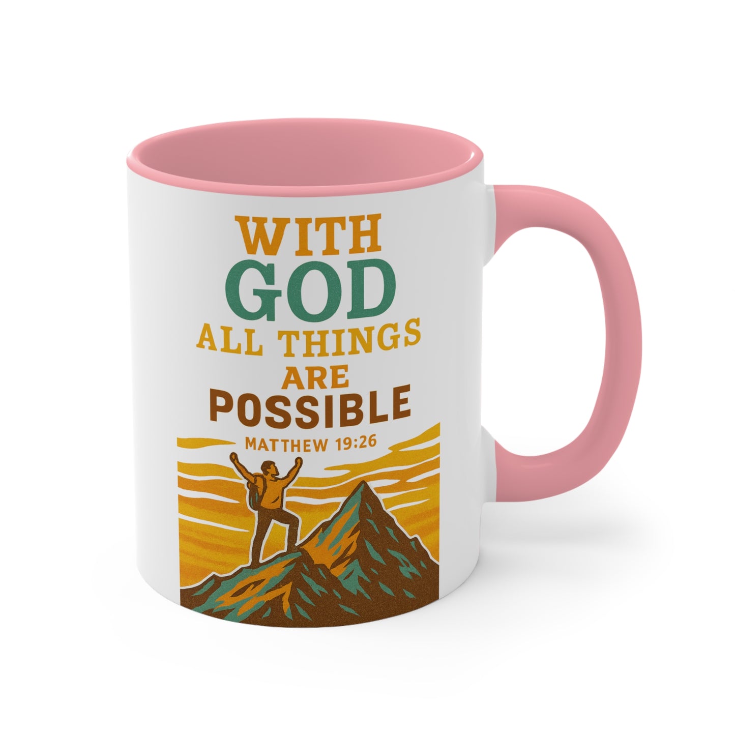 Faithful Accent Mug - With God all things are possible