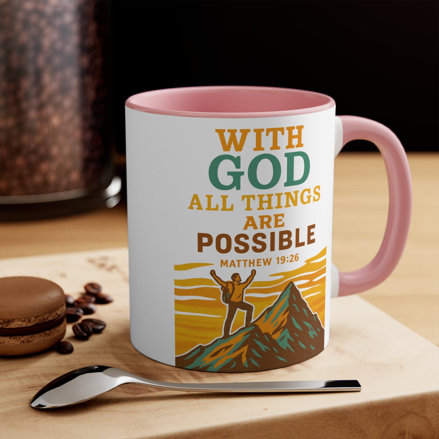 Faithful Accent Mug - With God all things are possible
