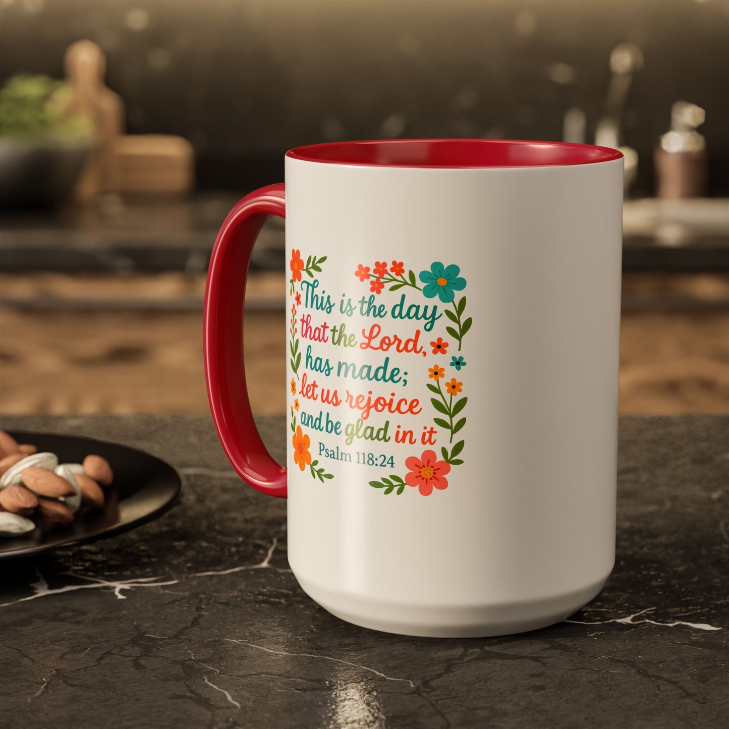 Colorful Coffee Mug - Start the Day Off Joyful 11oz, 15oz