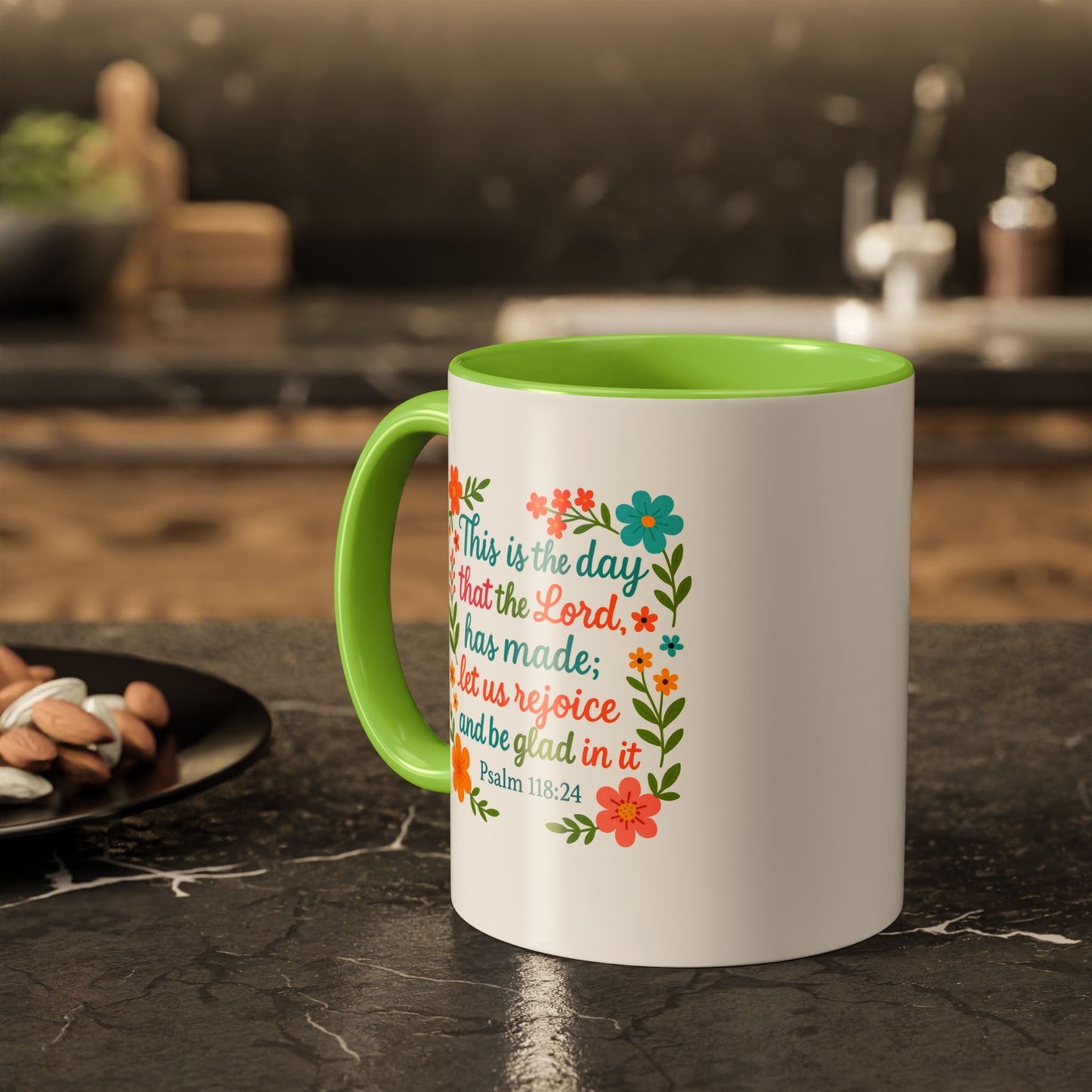 Colorful Coffee Mug - Start the Day Off Joyful 11oz, 15oz