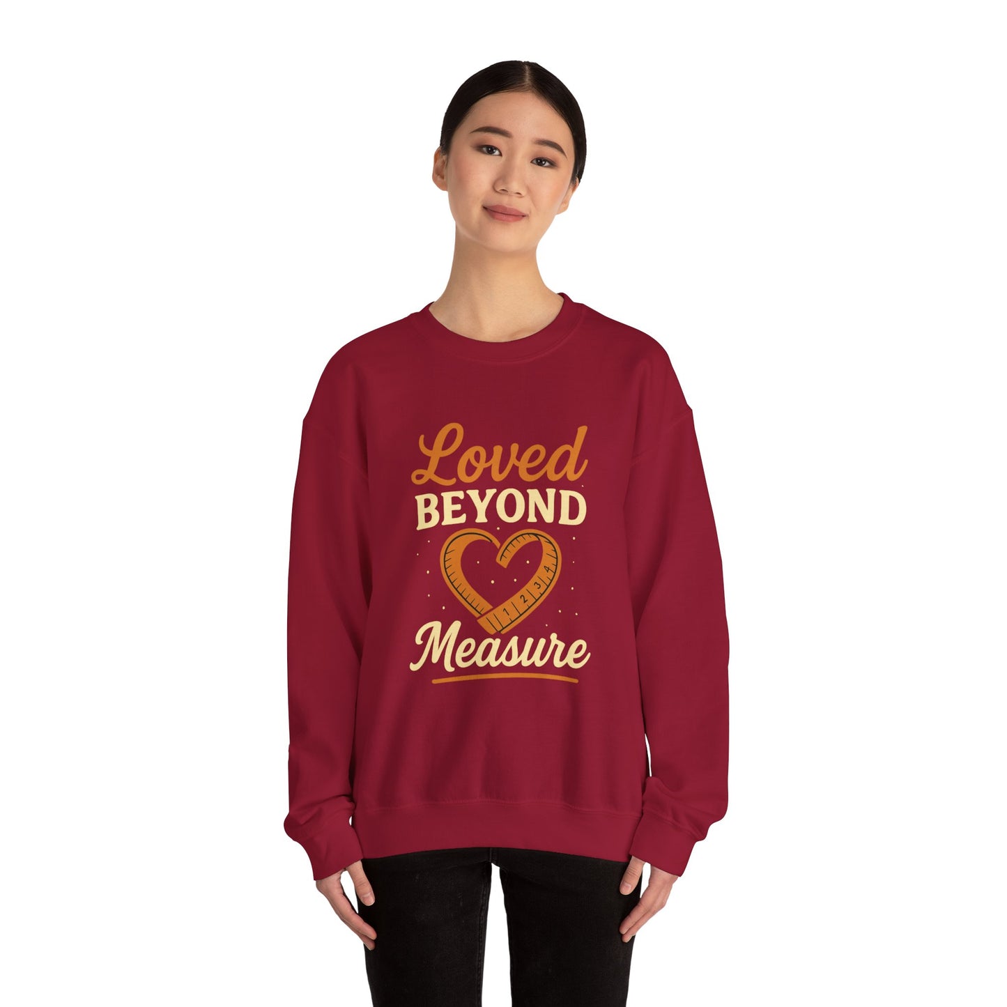 Faith-Inspired Crewneck Sweatshirt — Loved by God Message