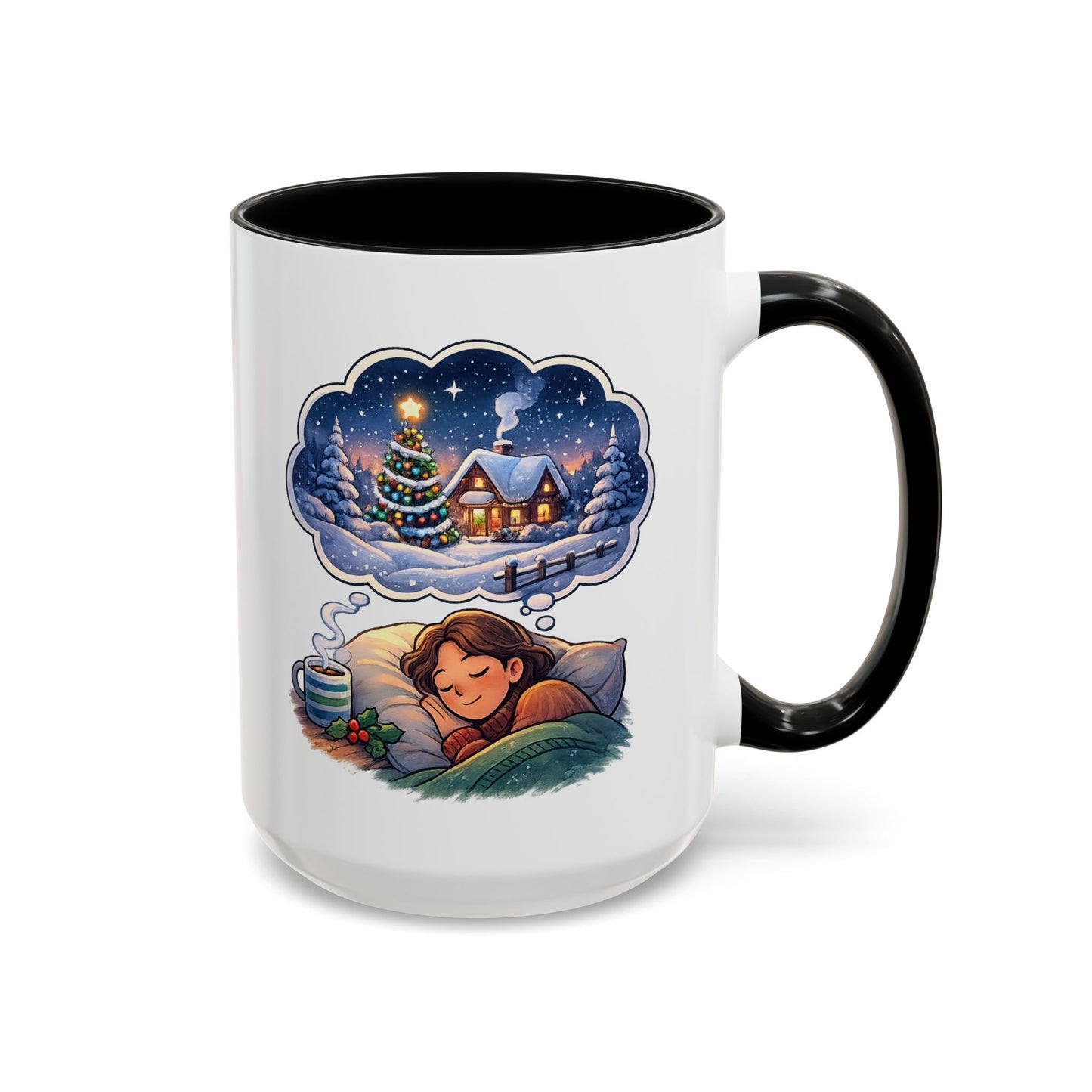 Dreaming of Christmas and Hot Cocoa Accent Coffee Mug (11/15 oz)