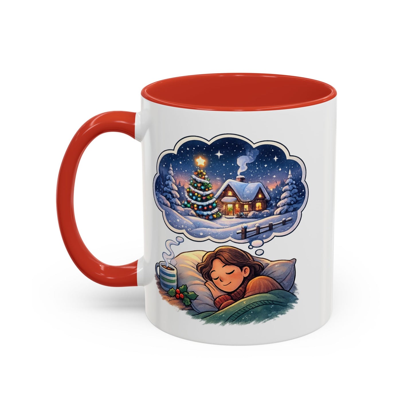 Dreaming of Christmas and Hot Cocoa Accent Coffee Mug (11/15 oz)