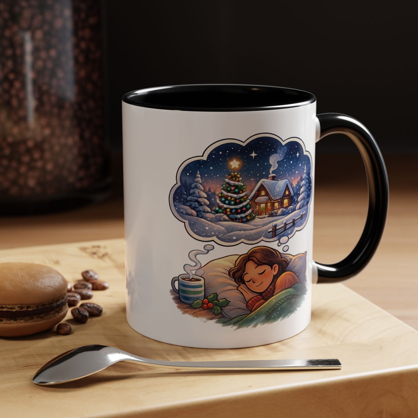 Dreaming of Christmas and Hot Cocoa Accent Coffee Mug (11/15 oz)