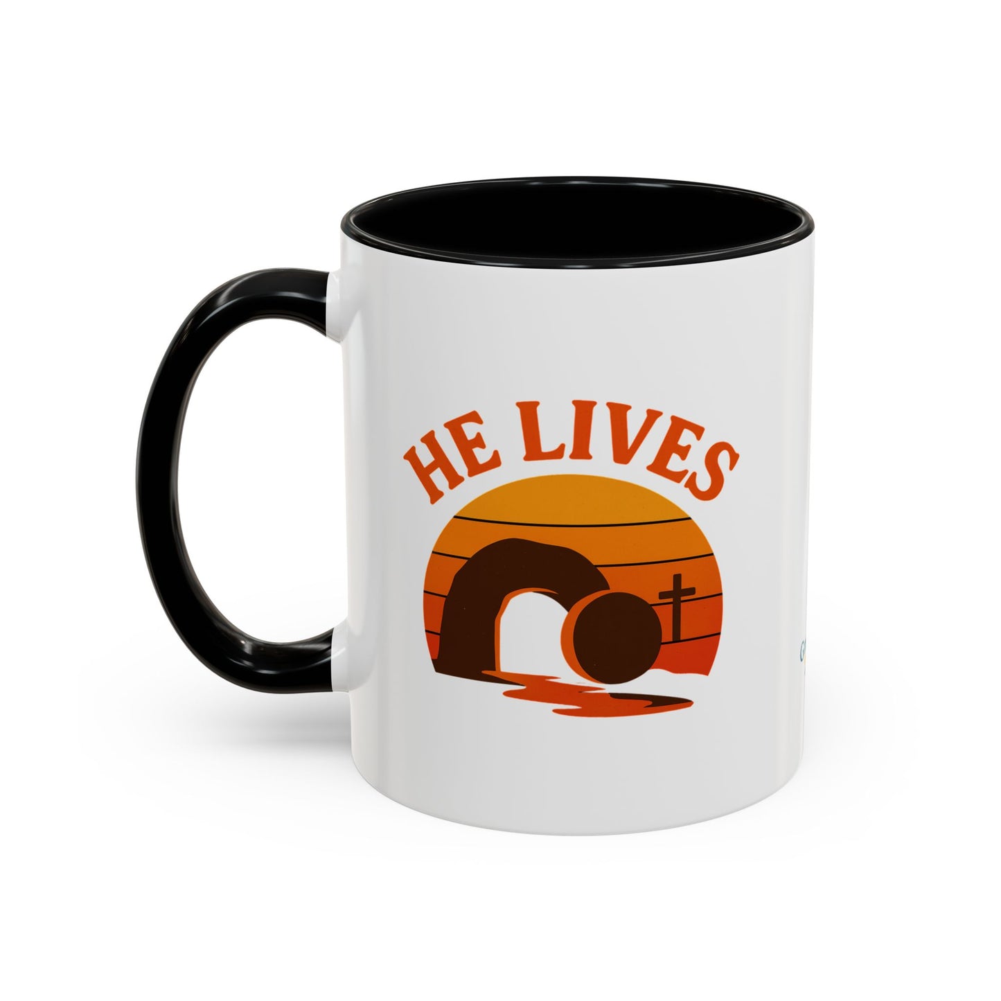 Accent Coffee Mug — "He Lives!"