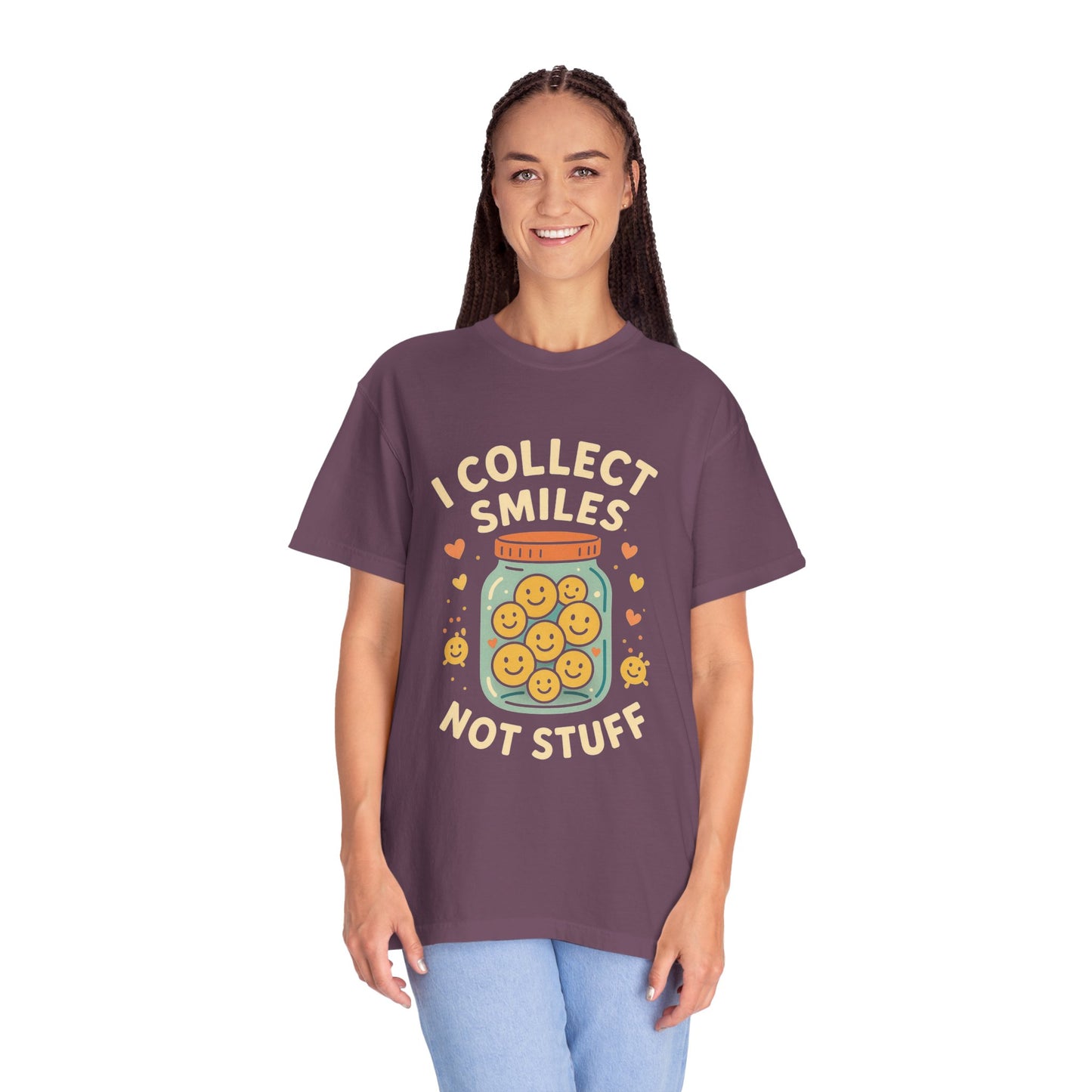 Collecting Smiles T-Shirt – 'Collecting smiles spreads happiness' Inspirational Tee