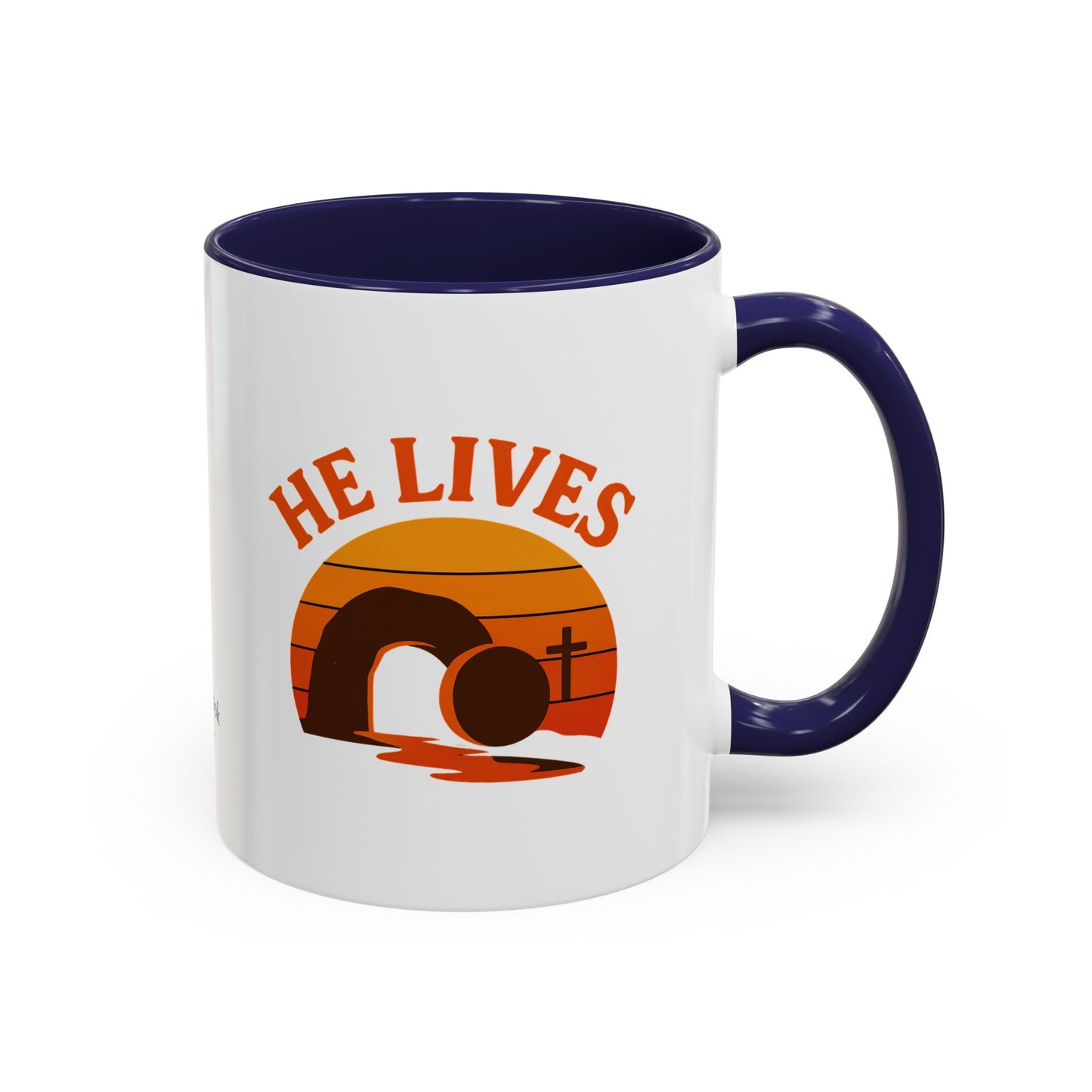Accent Coffee Mug — "He Lives!"