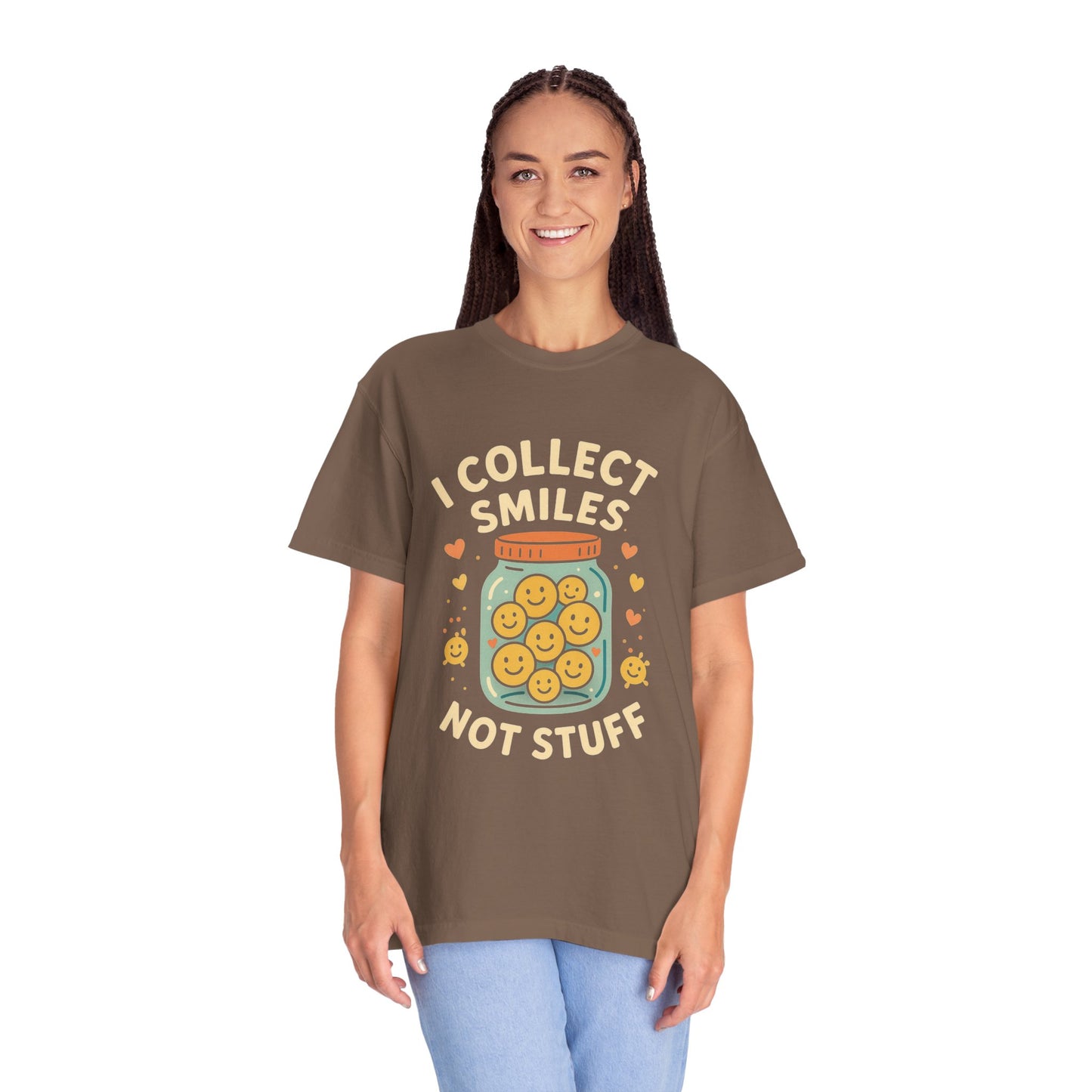 Collecting Smiles T-Shirt – 'Collecting smiles spreads happiness' Inspirational Tee