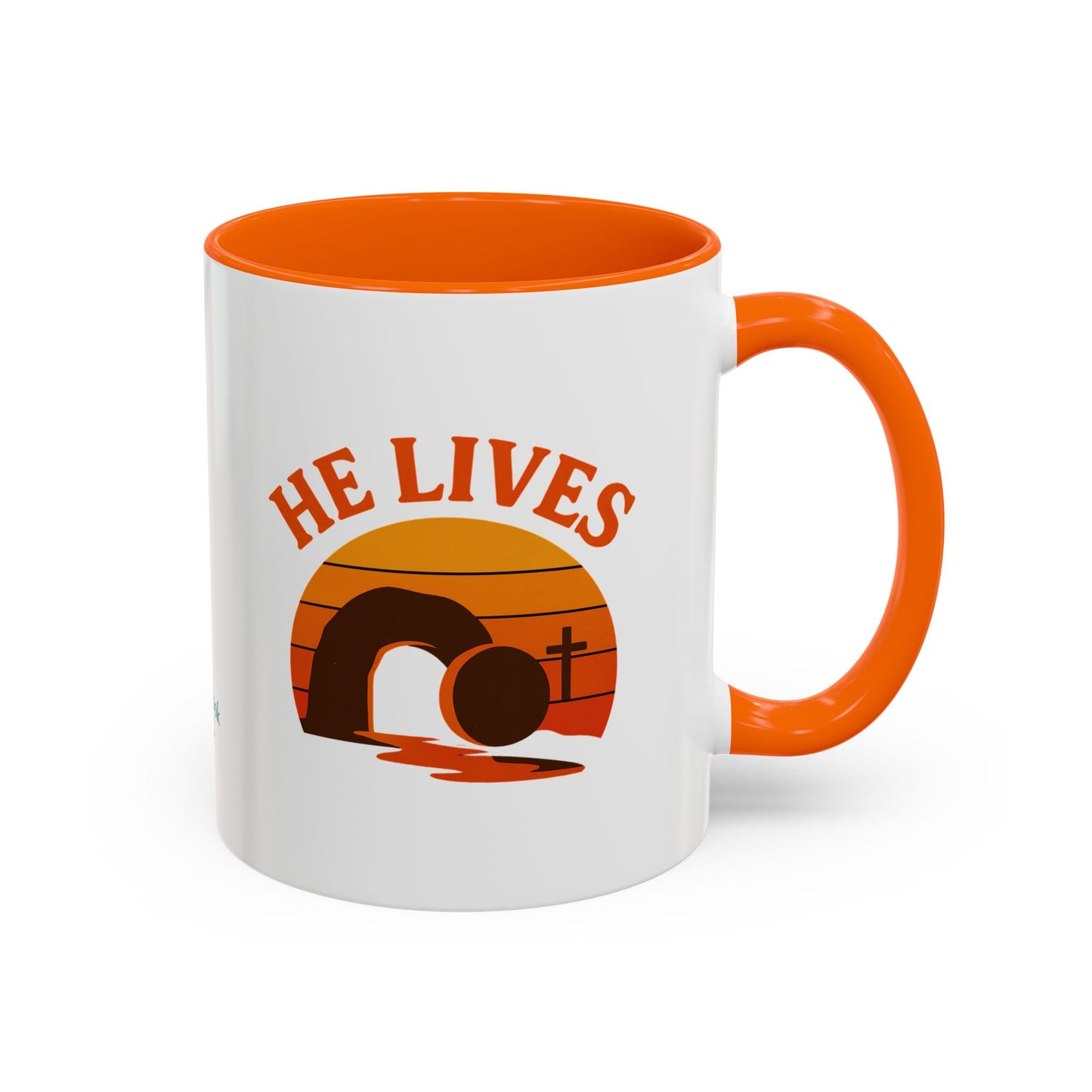 Accent Coffee Mug — "He Lives!"