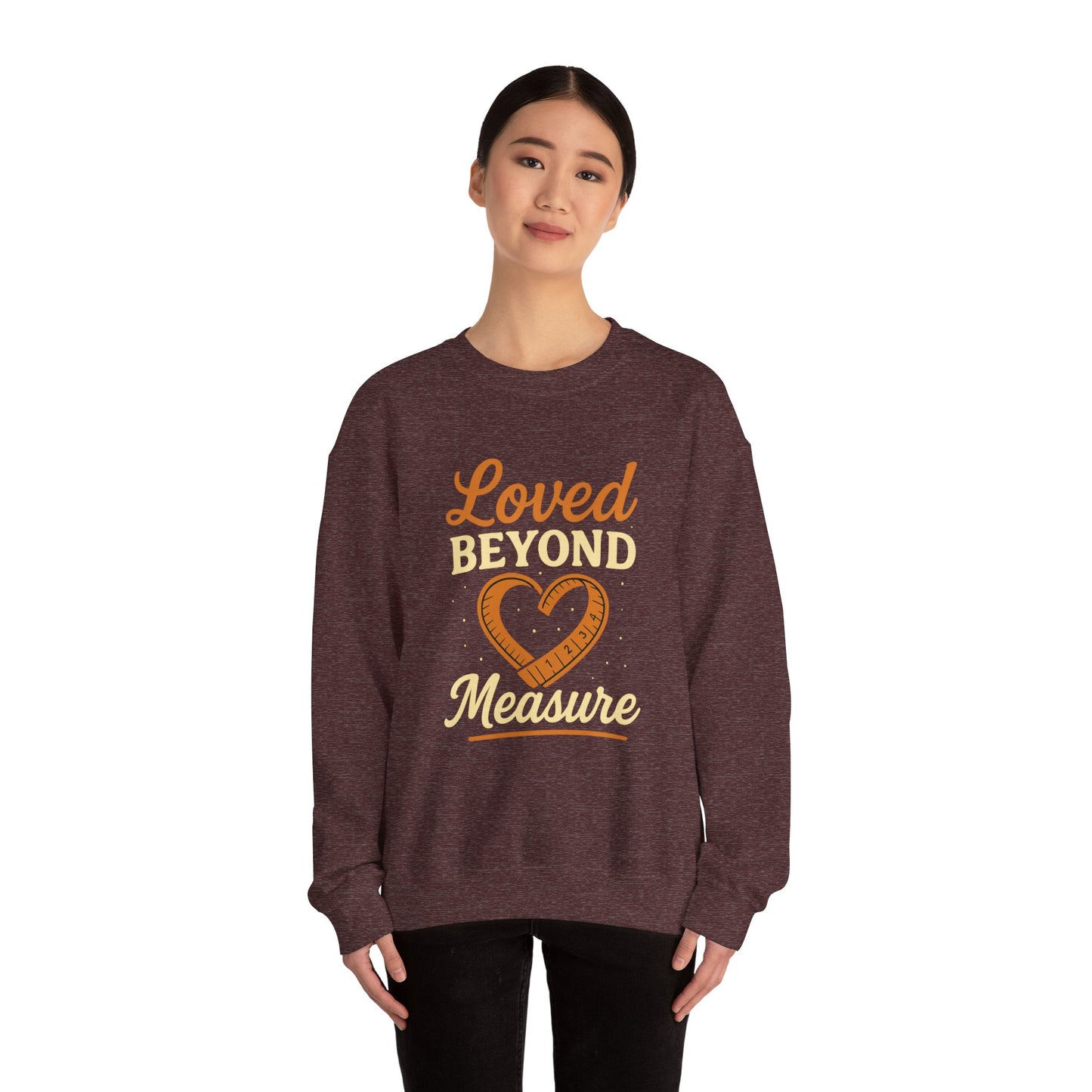 Faith-Inspired Crewneck Sweatshirt — Loved by God Message