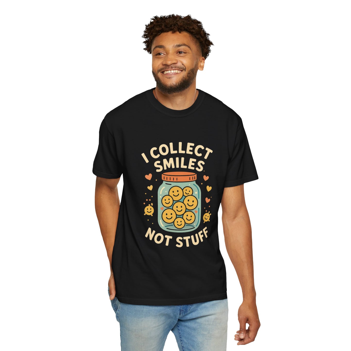 Collecting Smiles T-Shirt – 'Collecting smiles spreads happiness' Inspirational Tee