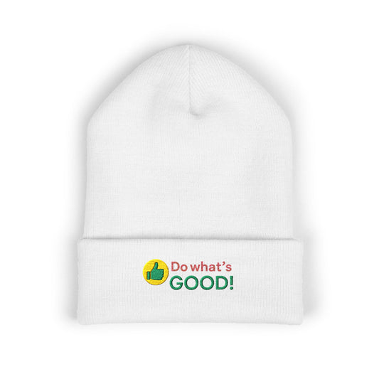 Embroidered 'Do Whats Good' Cuffed Beanie
