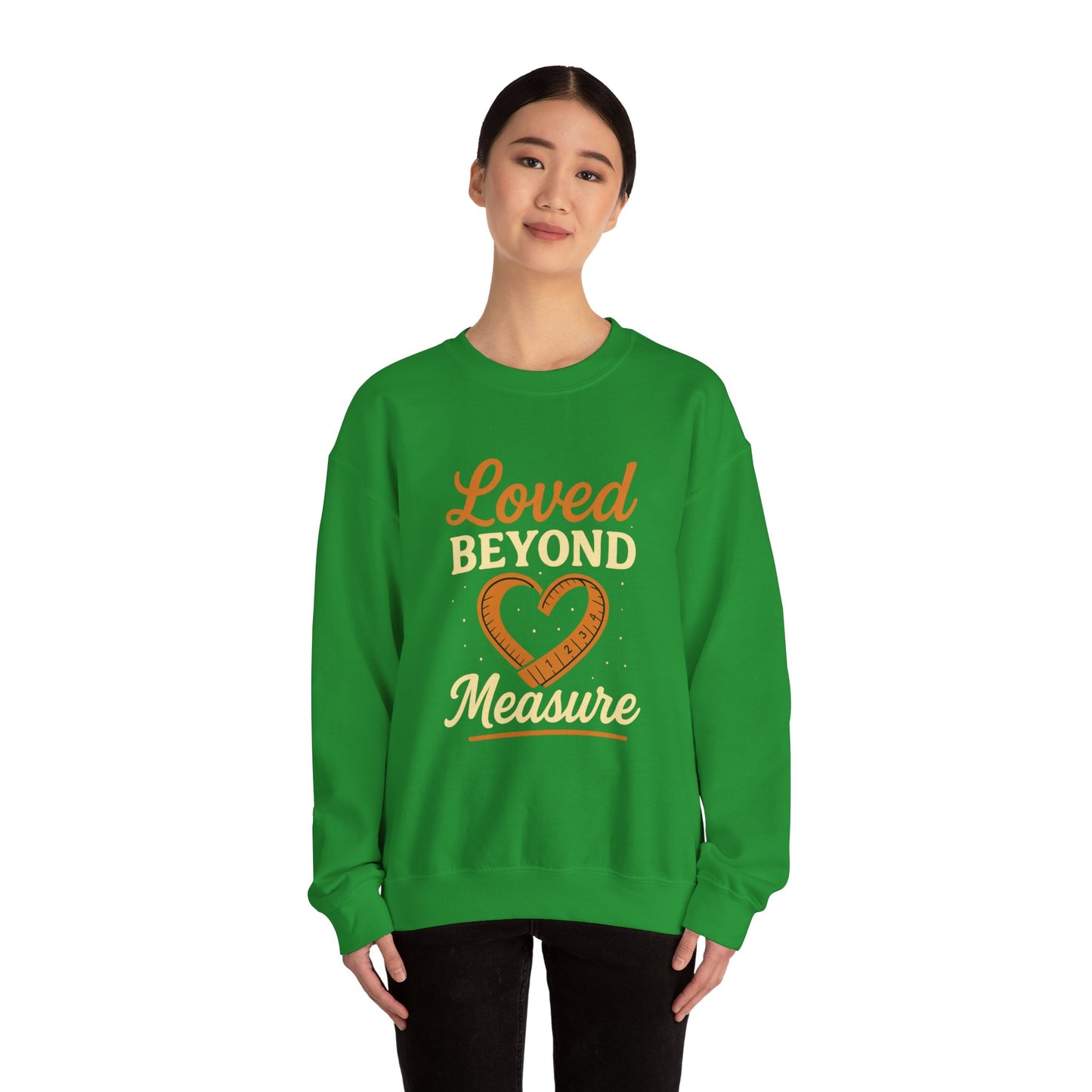 Faith-Inspired Crewneck Sweatshirt — Loved by God Message