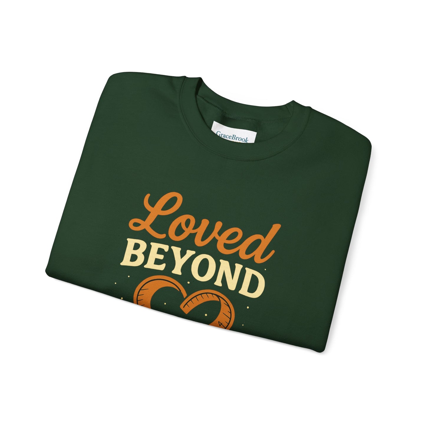 Faith-Inspired Crewneck Sweatshirt — Loved by God Message