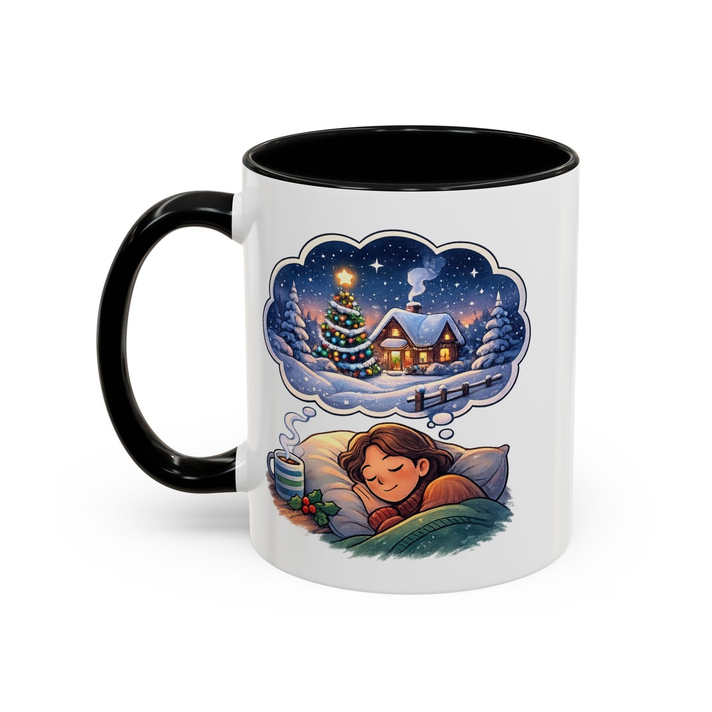 Dreaming of Christmas and Hot Cocoa Accent Coffee Mug (11/15 oz)