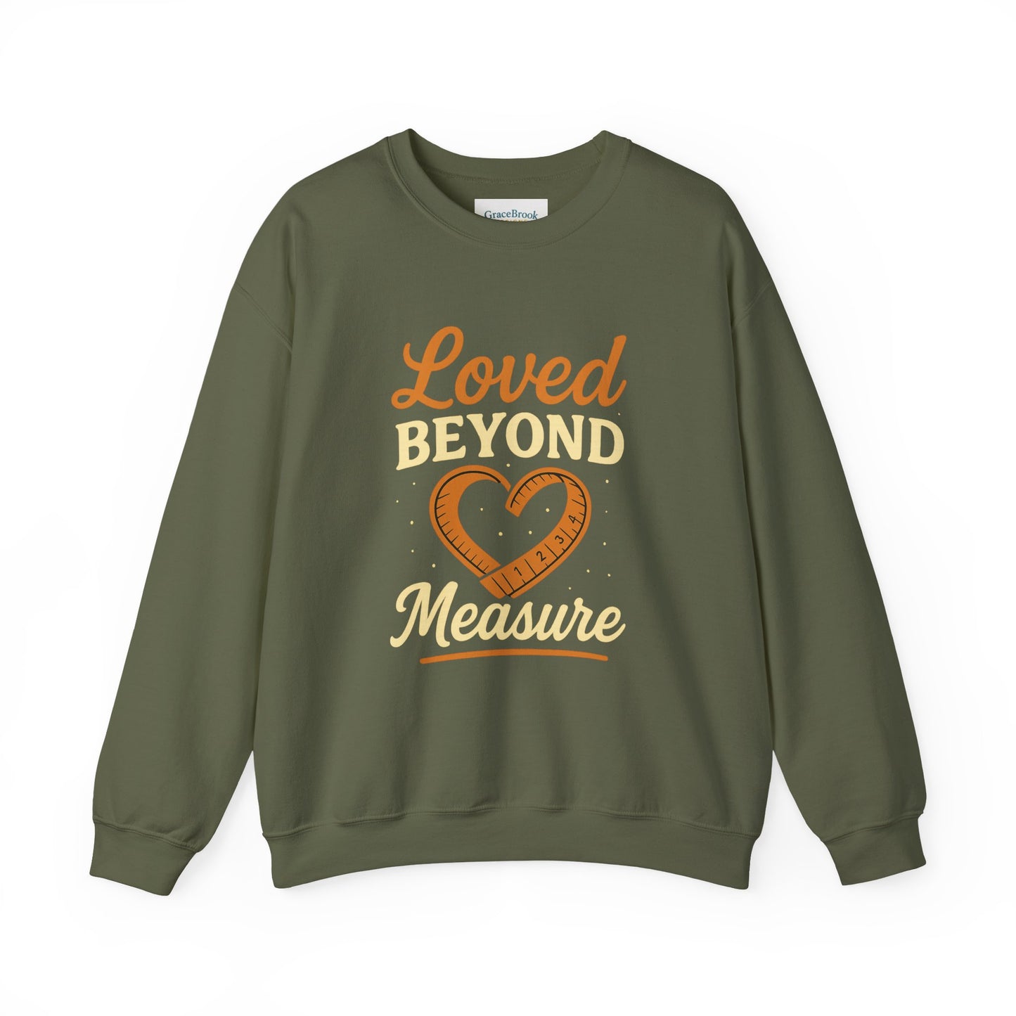 Faith-Inspired Crewneck Sweatshirt — Loved by God Message