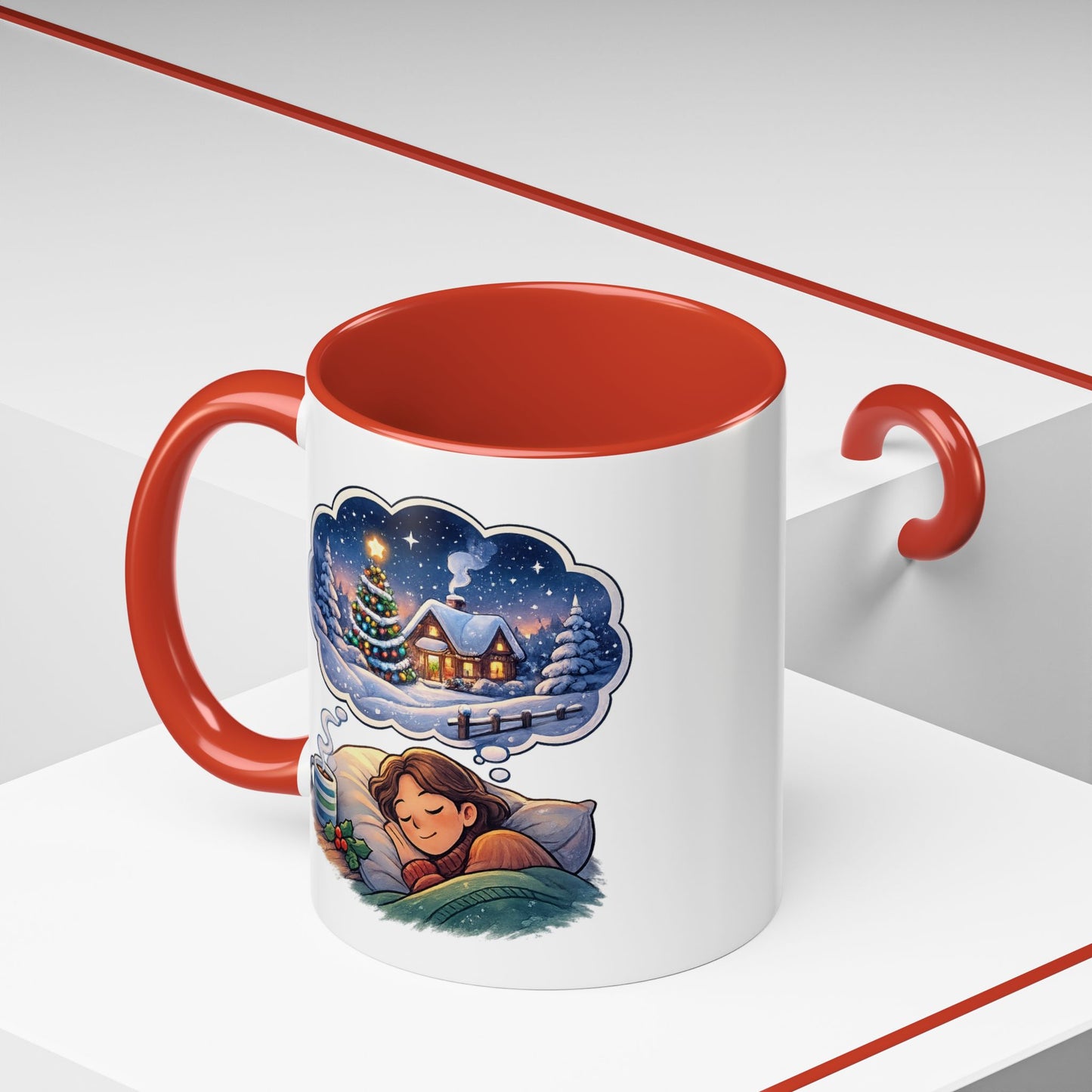 Dreaming of Christmas and Hot Cocoa Accent Coffee Mug (11/15 oz)