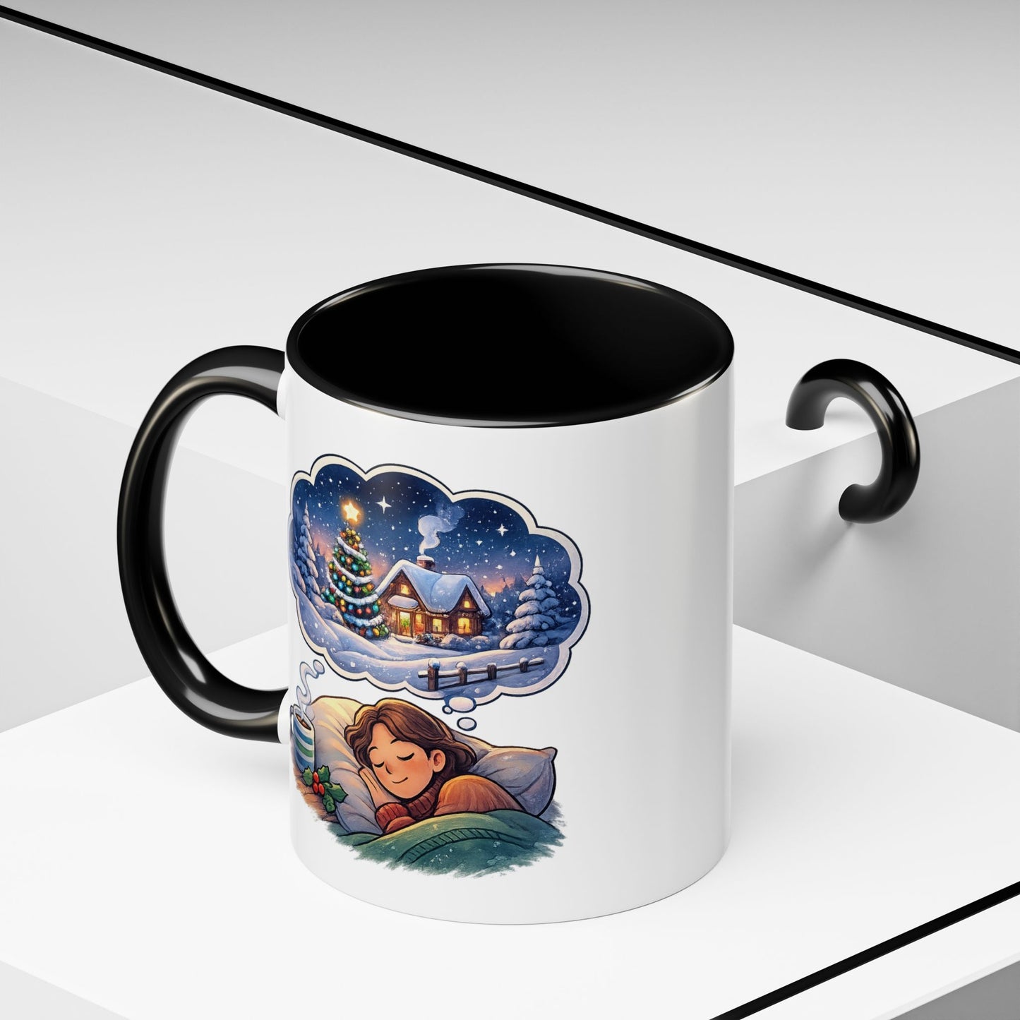 Dreaming of Christmas and Hot Cocoa Accent Coffee Mug (11/15 oz)