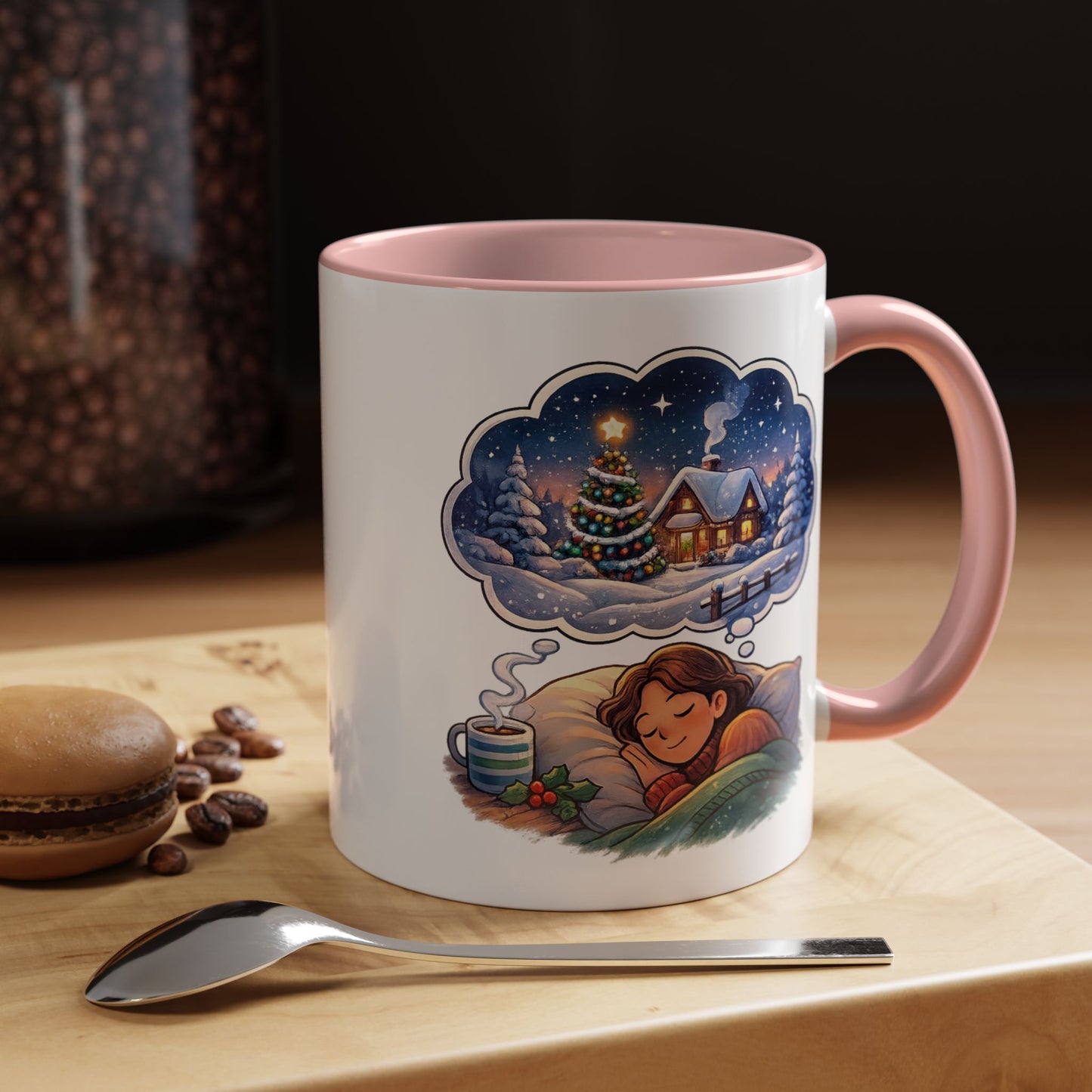 Dreaming of Christmas and Hot Cocoa Accent Coffee Mug (11/15 oz)