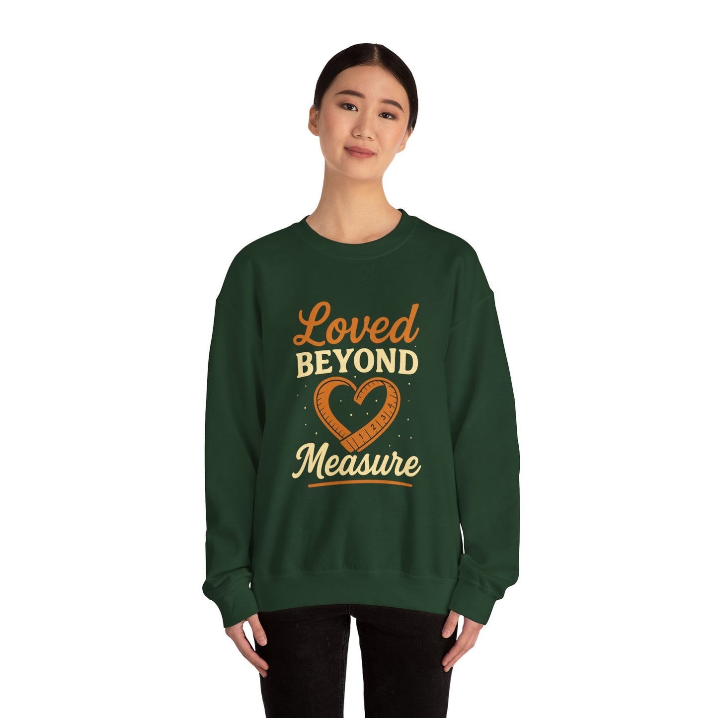 Faith-Inspired Crewneck Sweatshirt — Loved by God Message