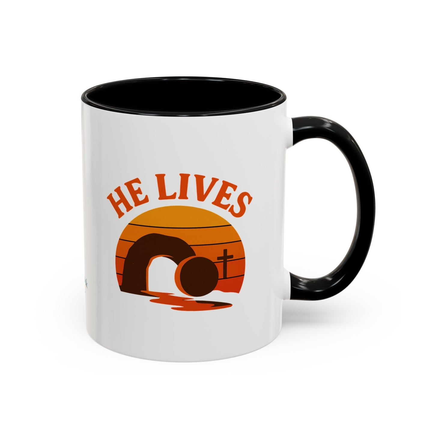 Accent Coffee Mug — "He Lives!"