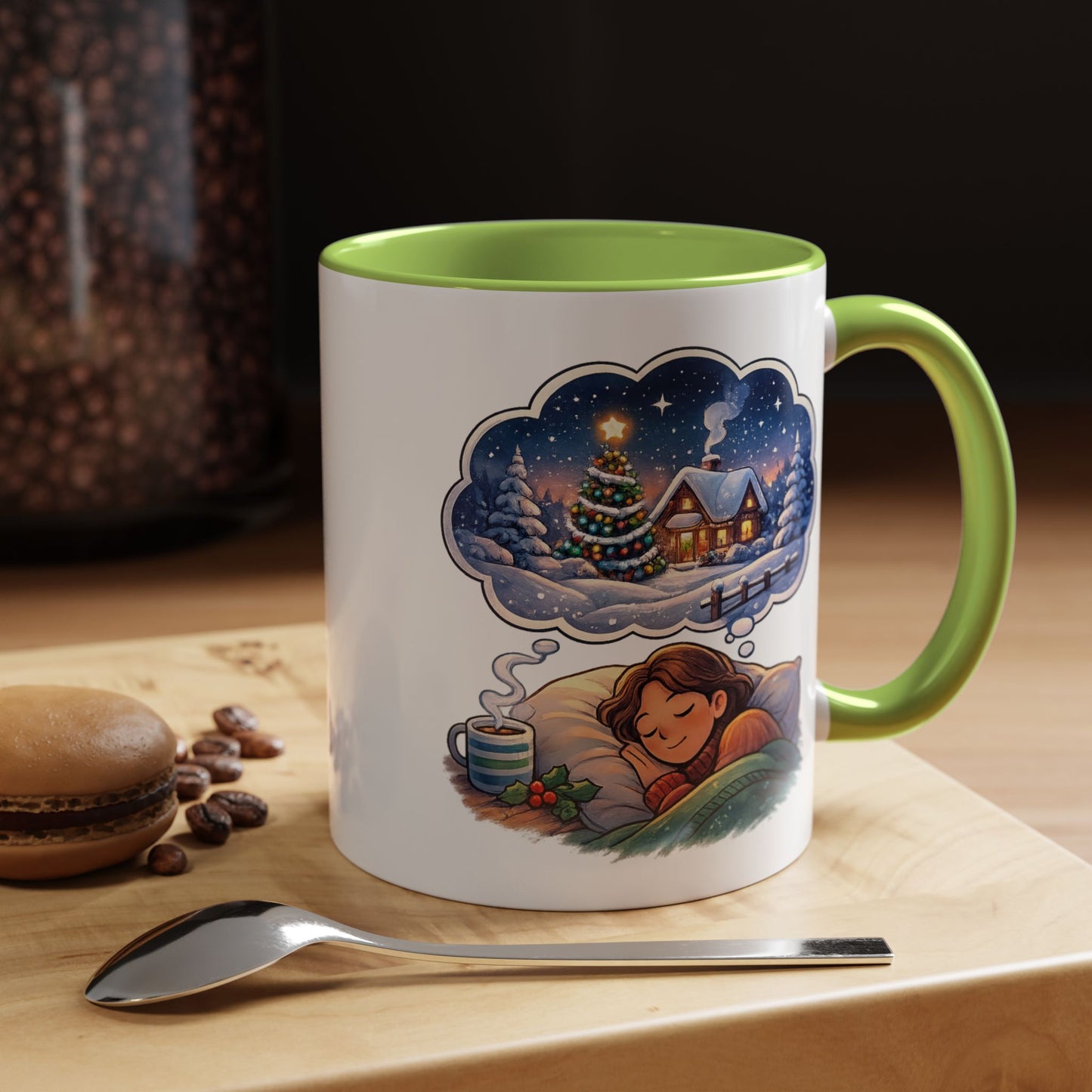 Dreaming of Christmas and Hot Cocoa Accent Coffee Mug (11/15 oz)