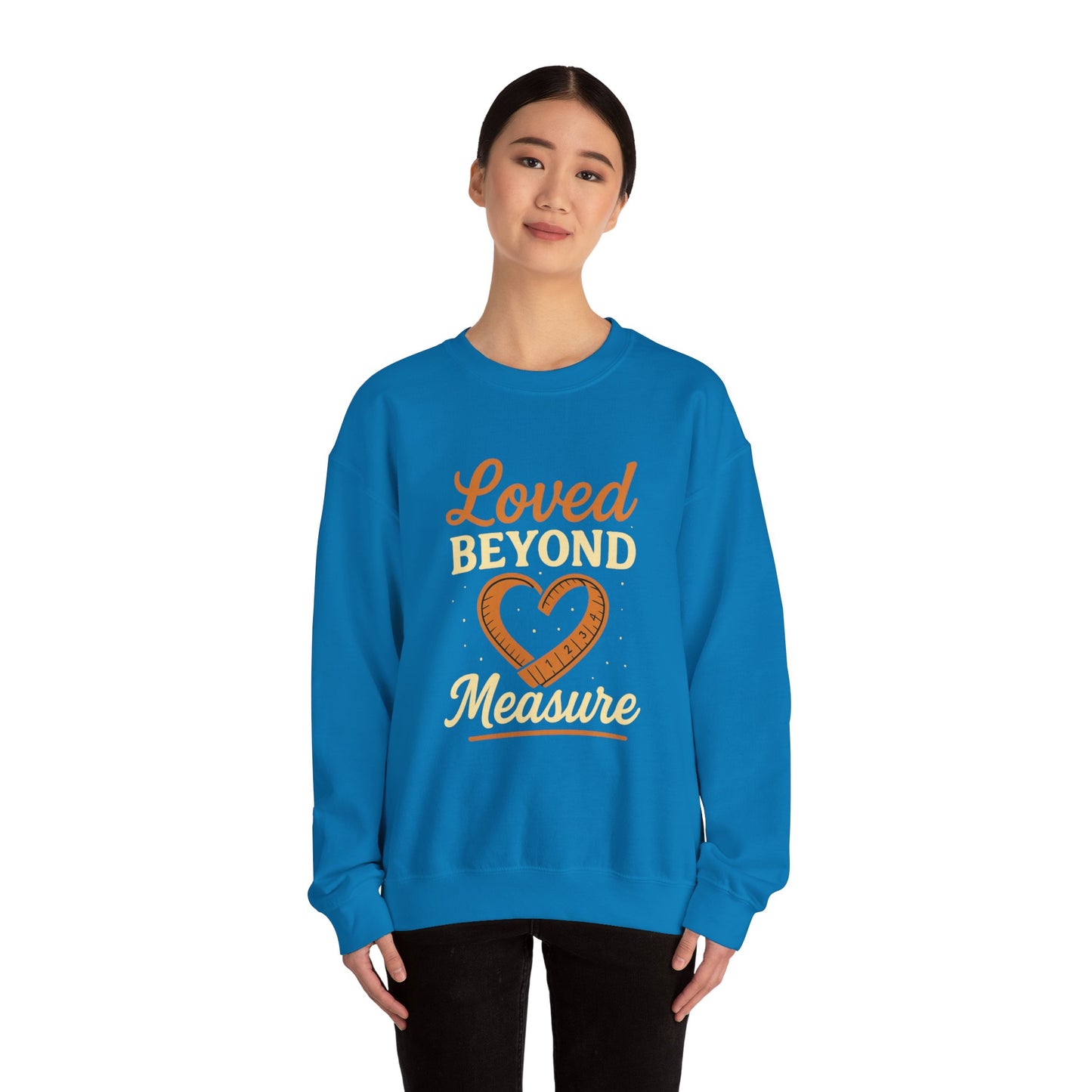 Faith-Inspired Crewneck Sweatshirt — Loved by God Message