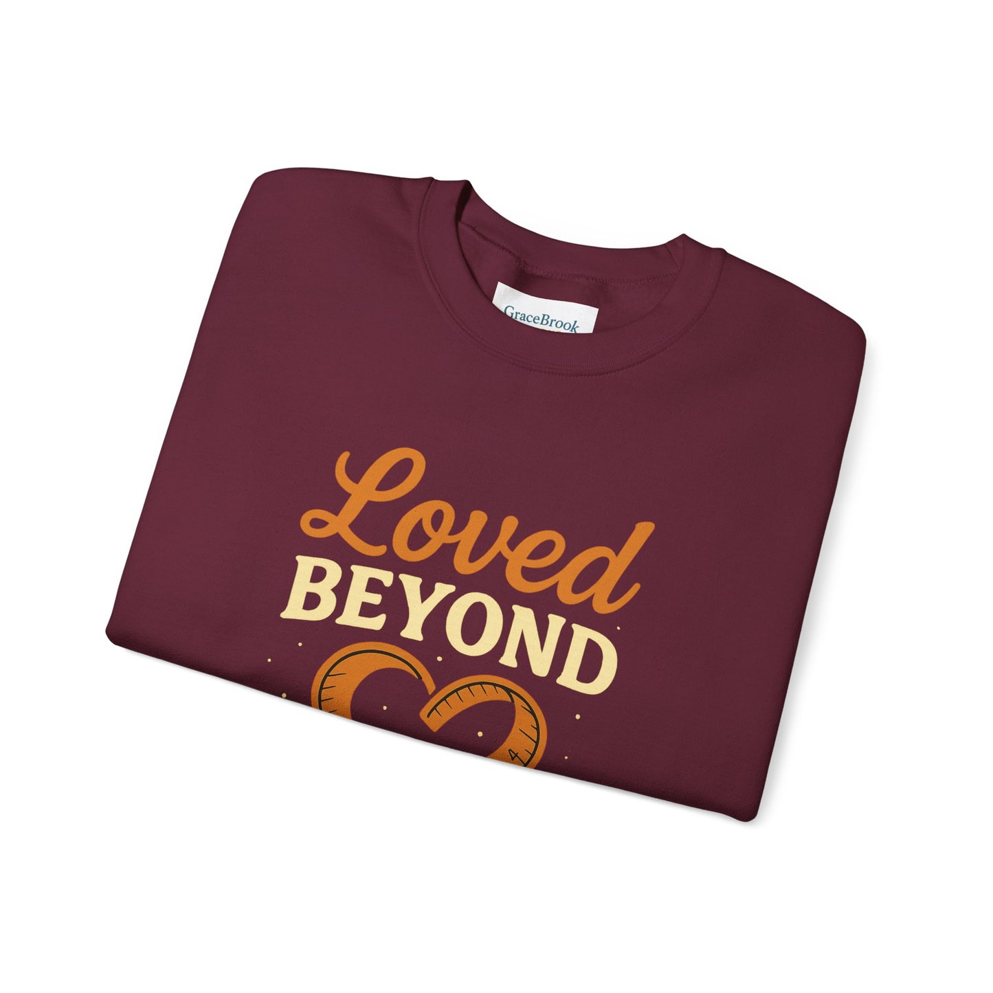 Faith-Inspired Crewneck Sweatshirt — Loved by God Message