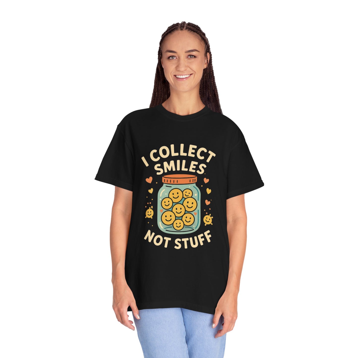 Collecting Smiles T-Shirt – 'Collecting smiles spreads happiness' Inspirational Tee