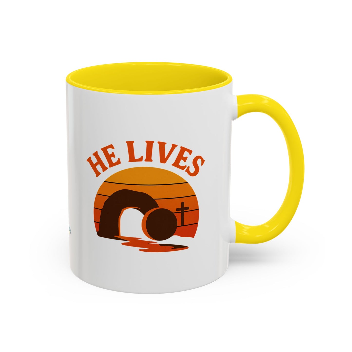 Accent Coffee Mug — "He Lives!"