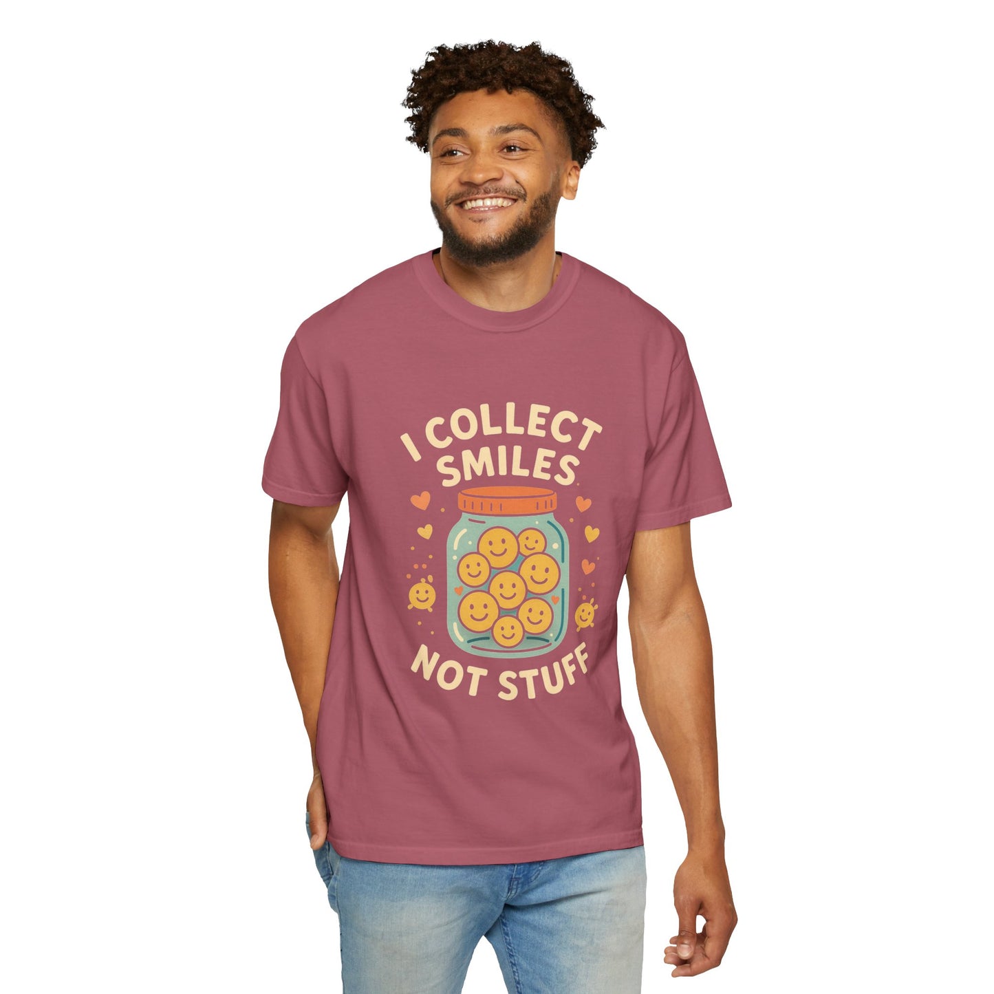 Collecting Smiles T-Shirt – 'Collecting smiles spreads happiness' Inspirational Tee