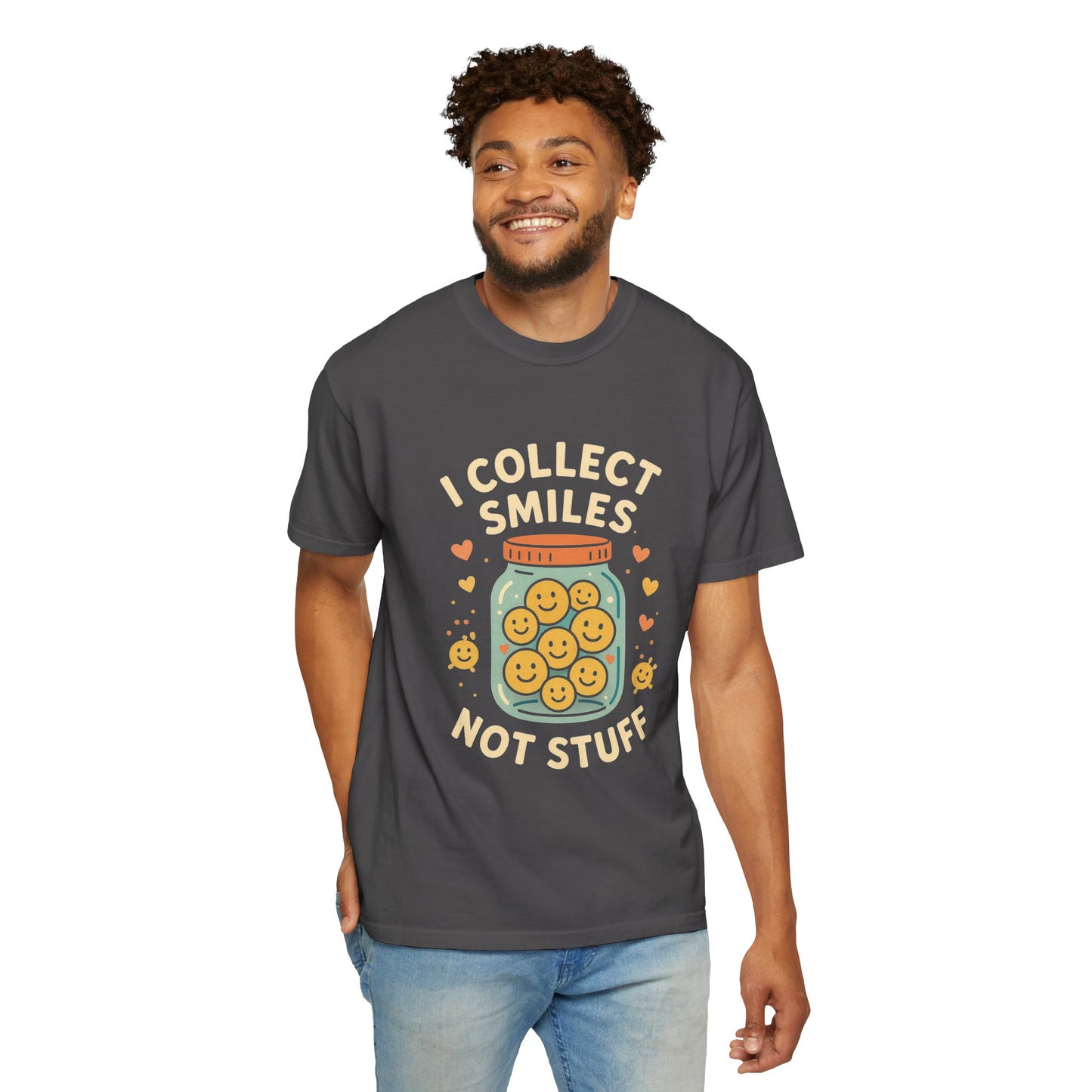 Collecting Smiles T-Shirt – 'Collecting smiles spreads happiness' Inspirational Tee
