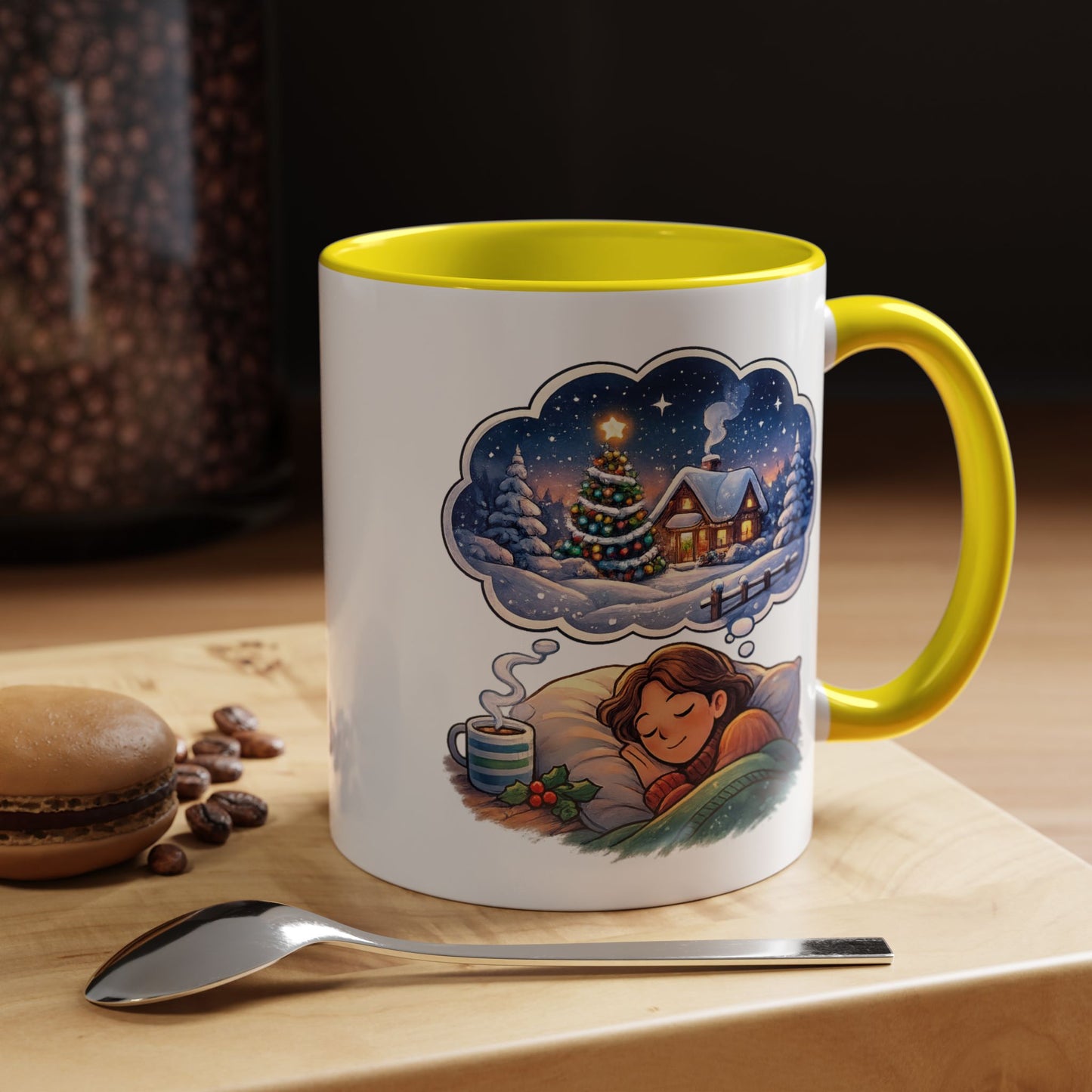 Dreaming of Christmas and Hot Cocoa Accent Coffee Mug (11/15 oz)