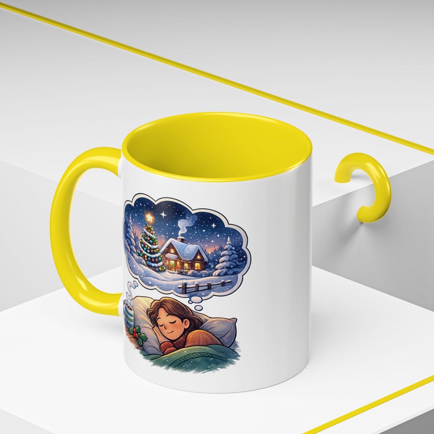 Dreaming of Christmas and Hot Cocoa Accent Coffee Mug (11/15 oz)