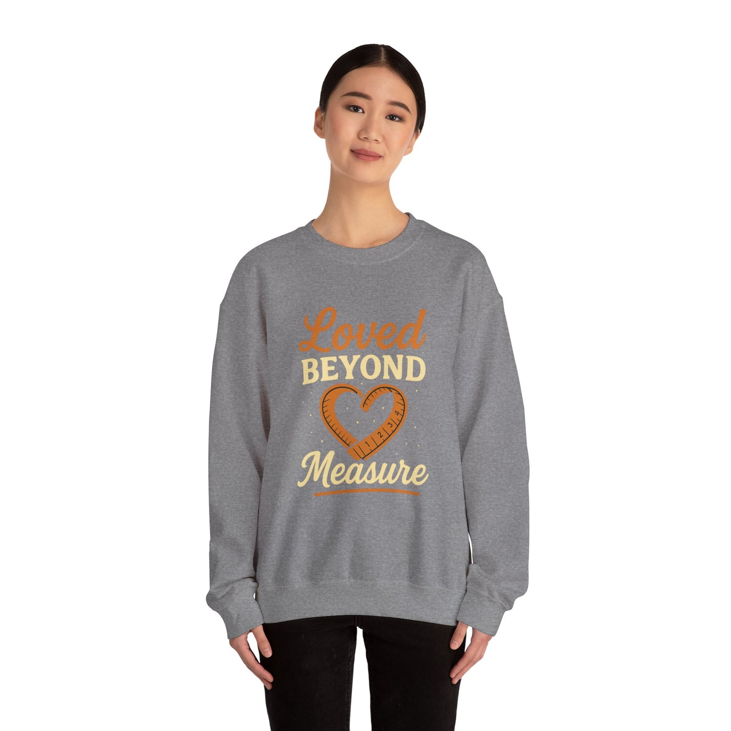 Faith-Inspired Crewneck Sweatshirt — Loved by God Message