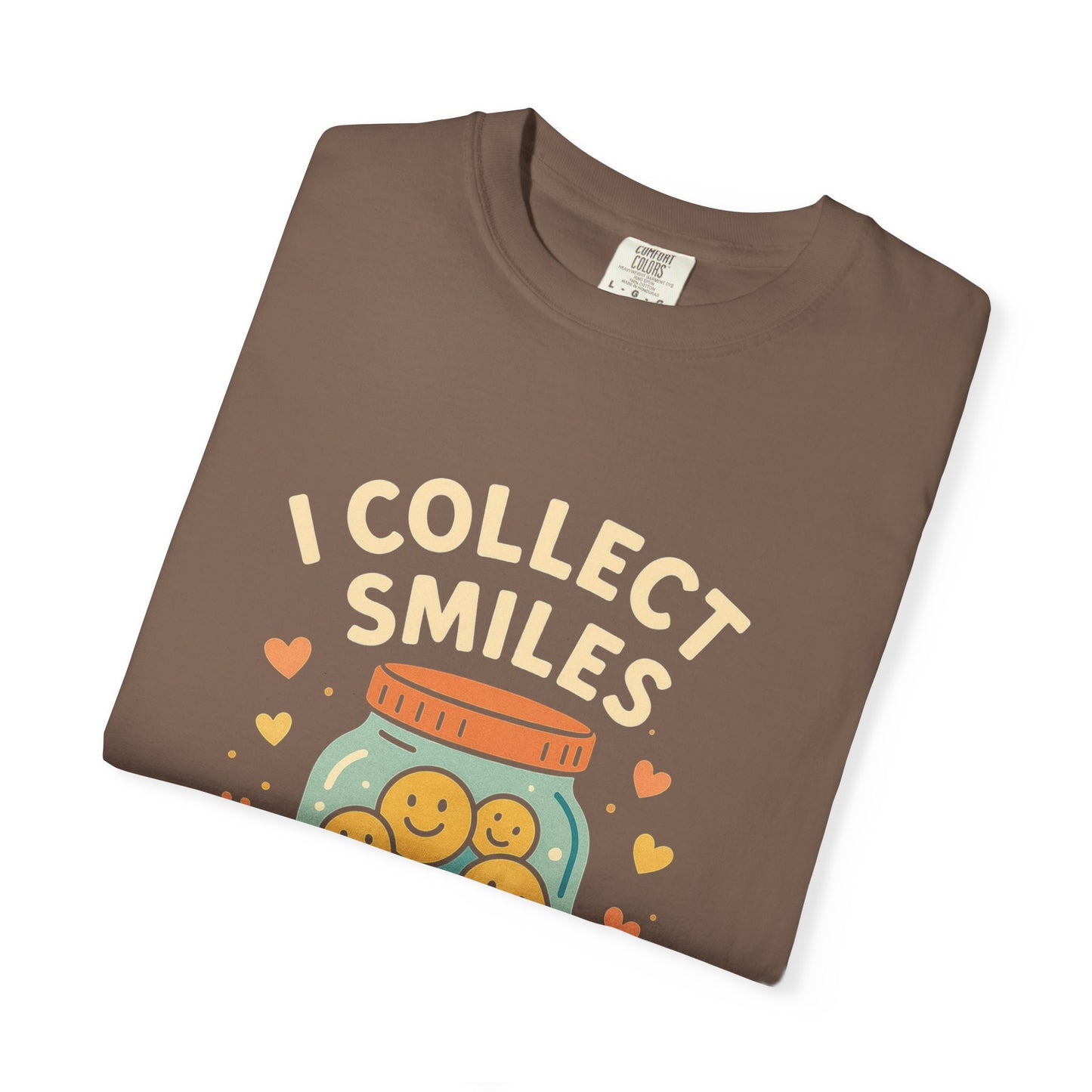 Collecting Smiles T-Shirt – 'Collecting smiles spreads happiness' Inspirational Tee