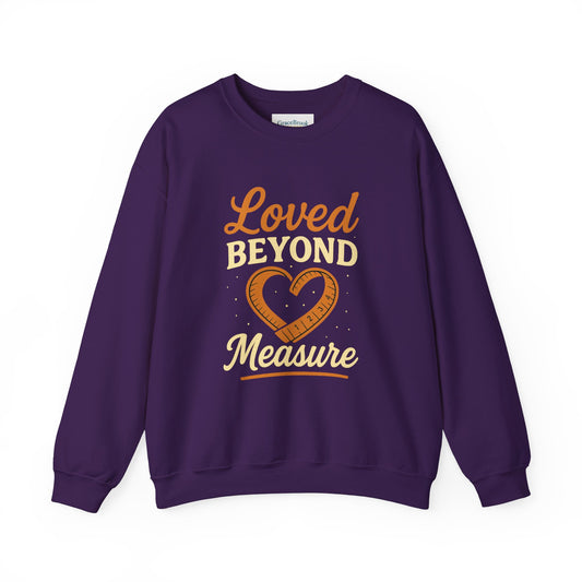 Faith-Inspired Crewneck Sweatshirt — Loved by God Message