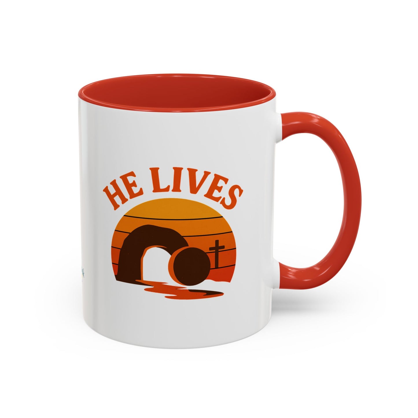 Accent Coffee Mug — "He Lives!"