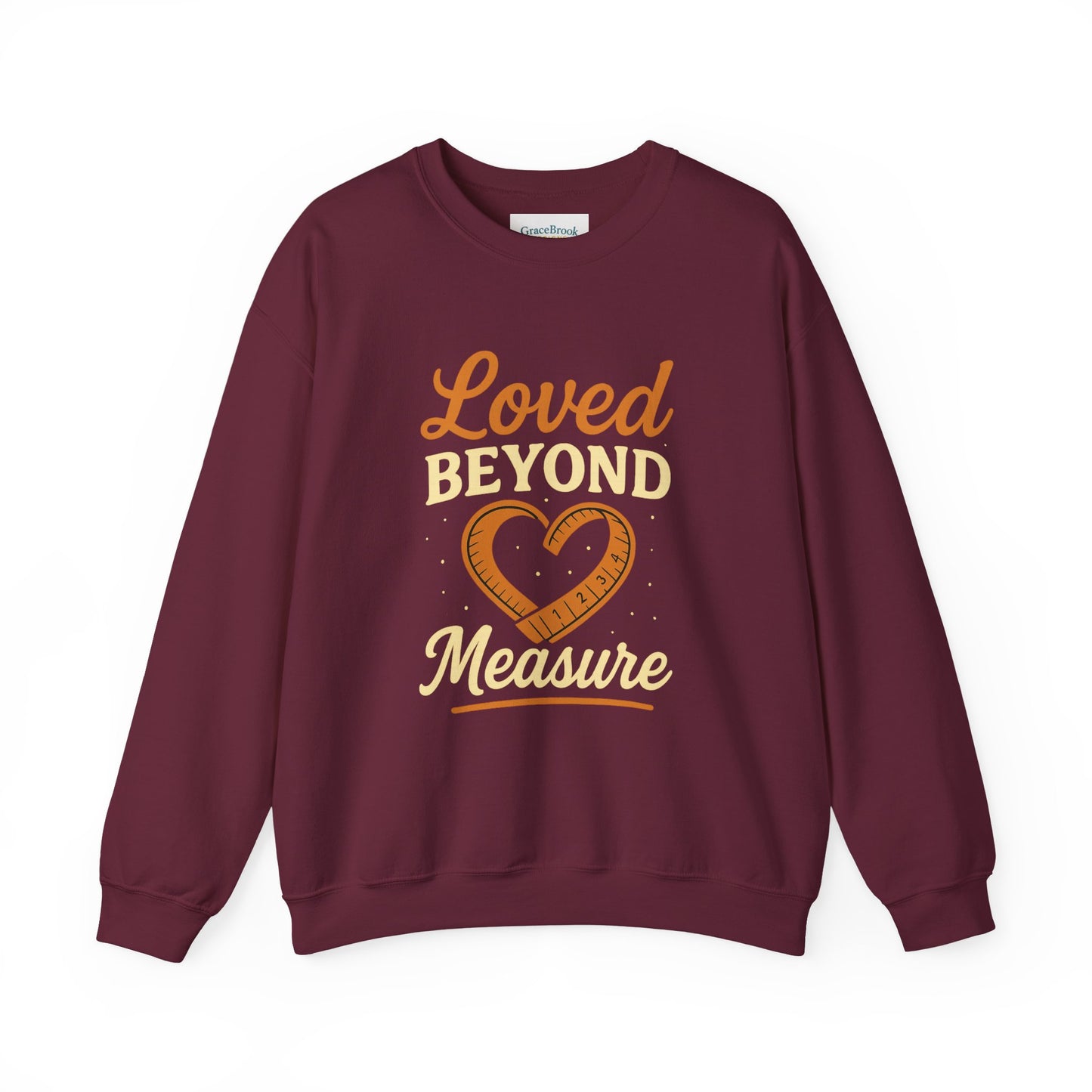 Faith-Inspired Crewneck Sweatshirt — Loved by God Message