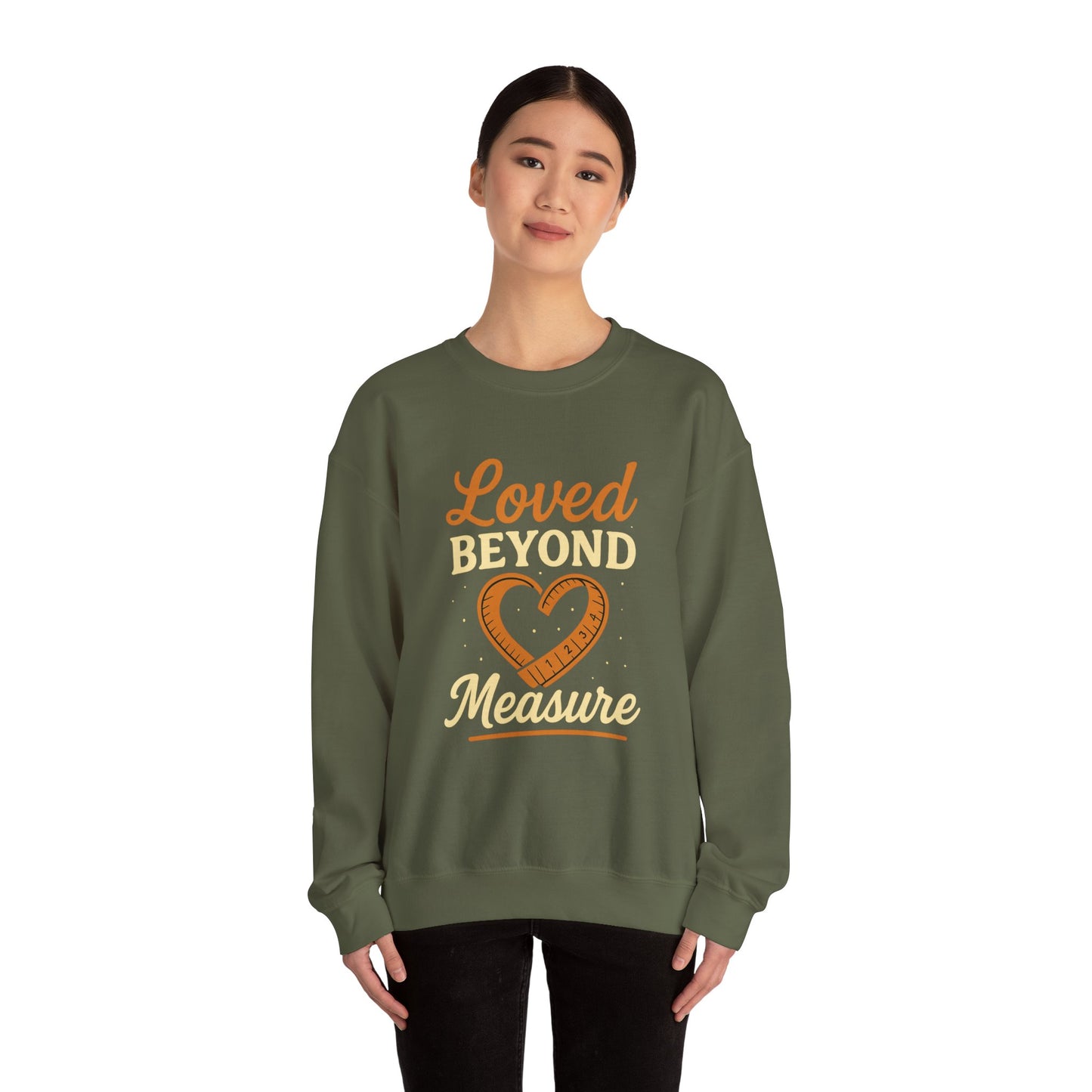 Faith-Inspired Crewneck Sweatshirt — Loved by God Message