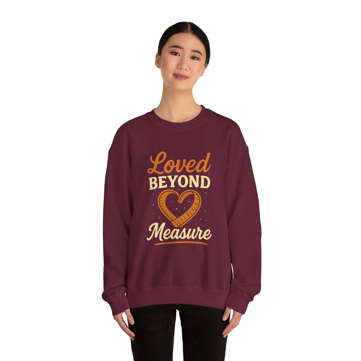Faith-Inspired Crewneck Sweatshirt — Loved by God Message