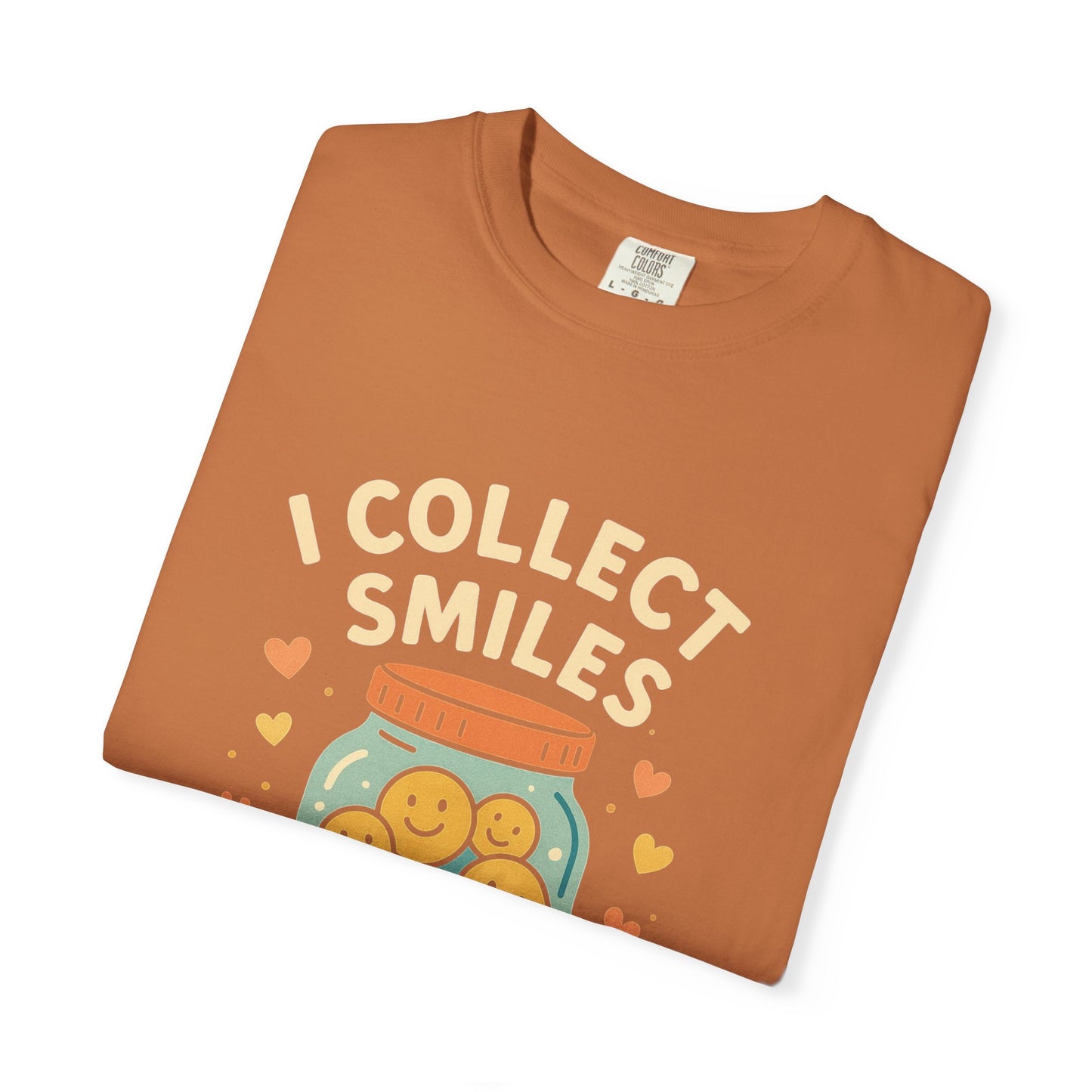 Collecting Smiles T-Shirt – 'Collecting smiles spreads happiness' Inspirational Tee