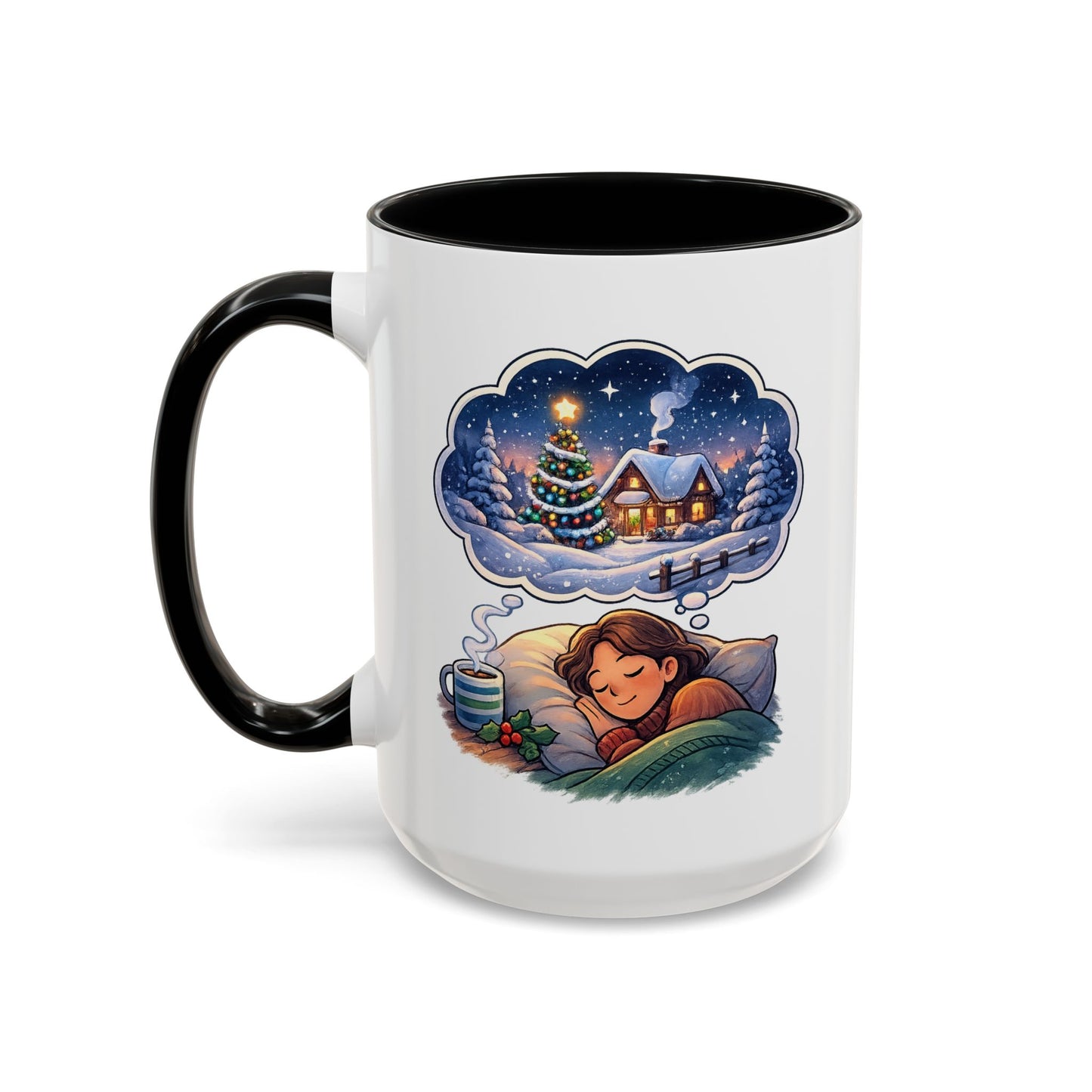 Dreaming of Christmas and Hot Cocoa Accent Coffee Mug (11/15 oz)