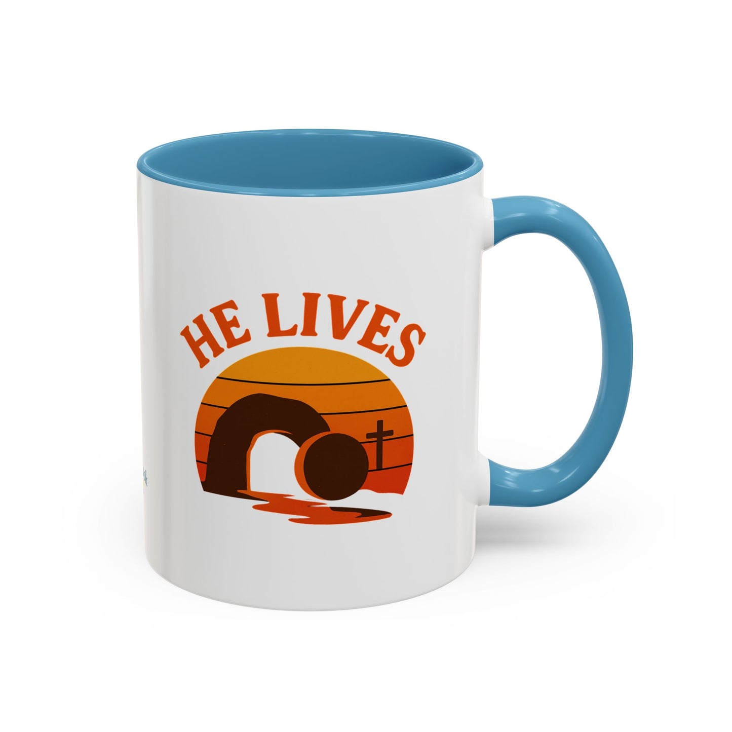 Accent Coffee Mug — "He Lives!"
