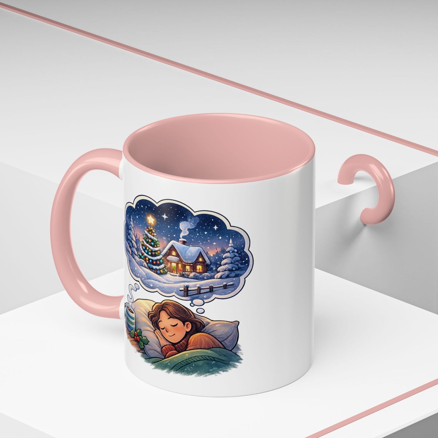 Dreaming of Christmas and Hot Cocoa Accent Coffee Mug (11/15 oz)